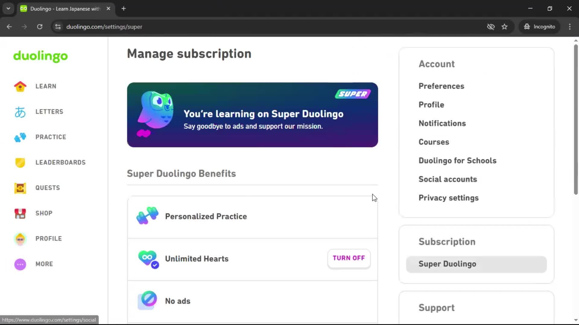 General browsing screenshot