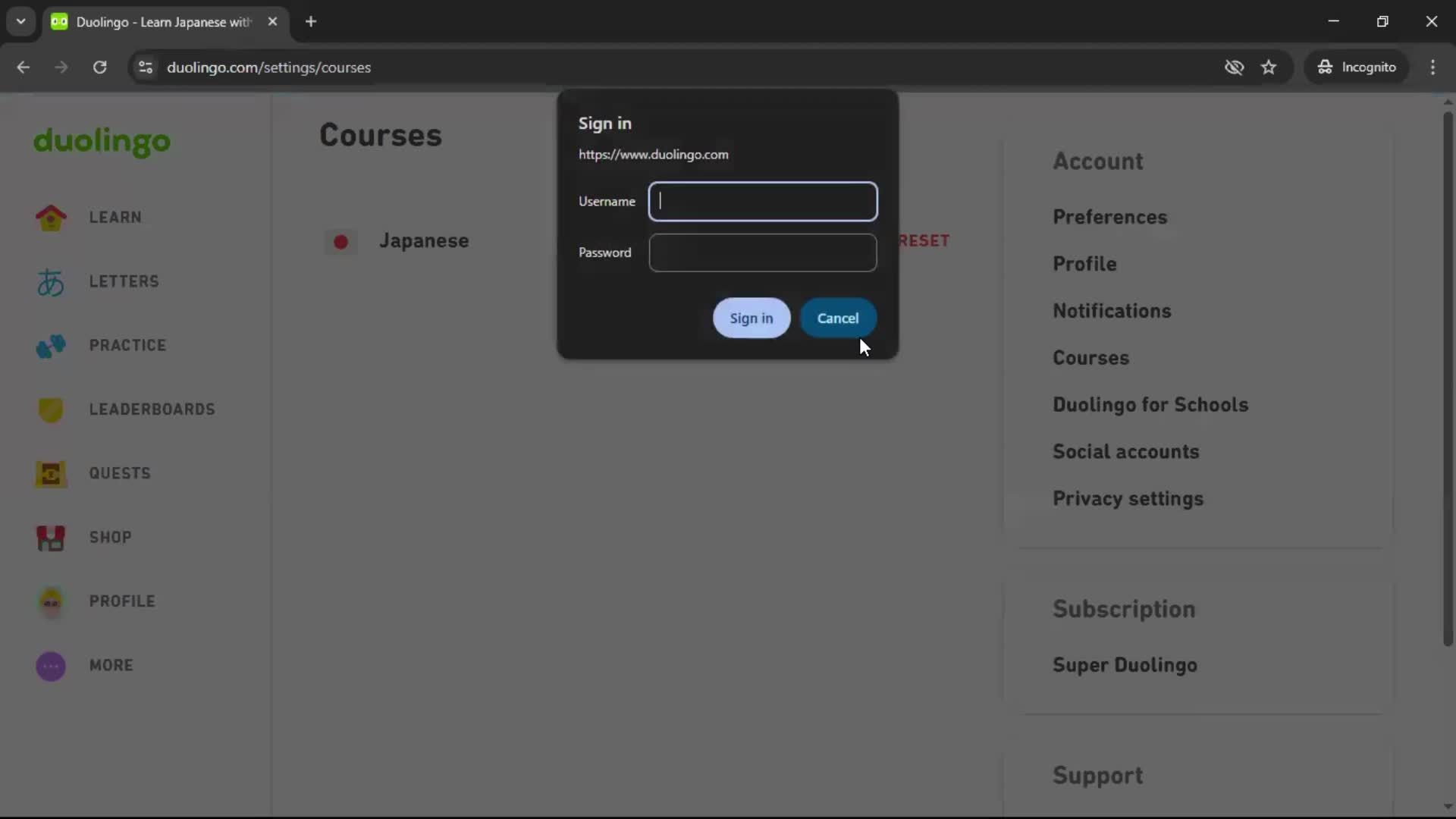 General browsing screenshot