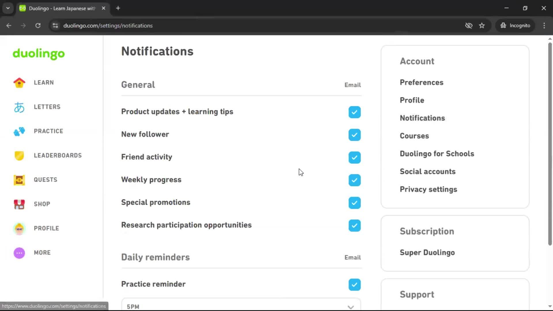 General browsing screenshot