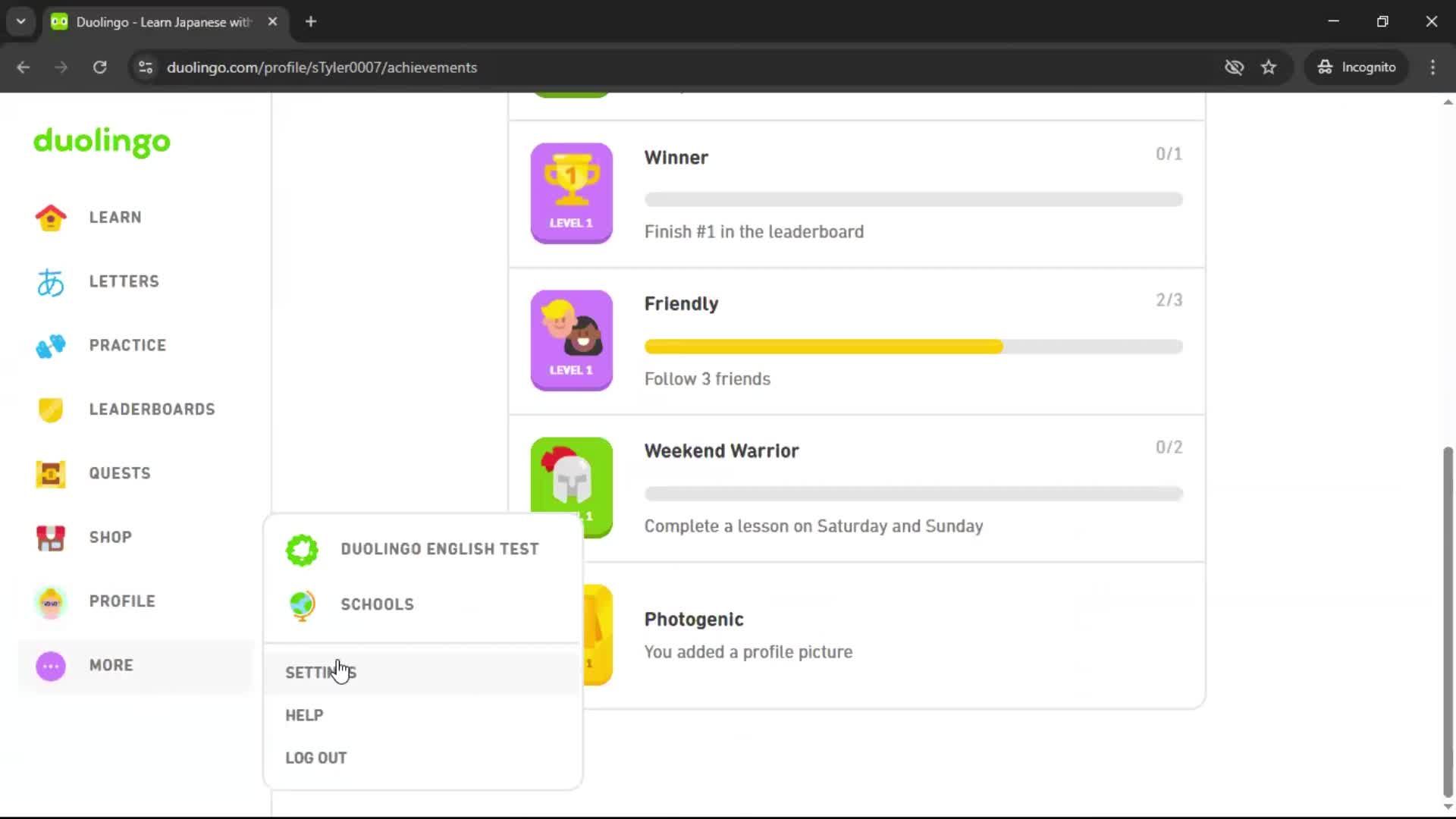 General browsing screenshot