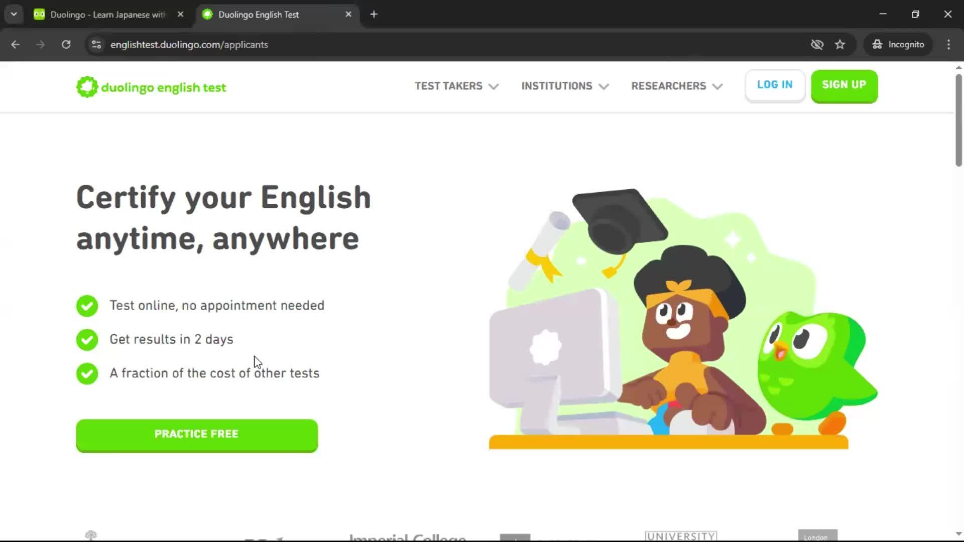 General browsing screenshot