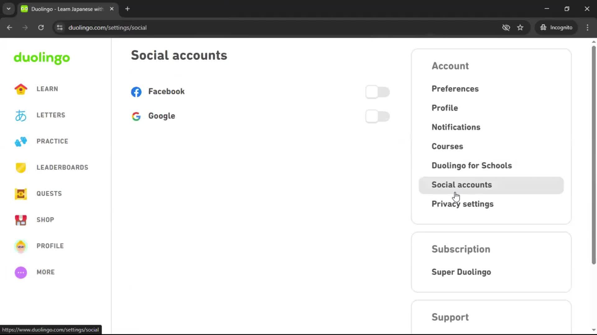 General browsing screenshot