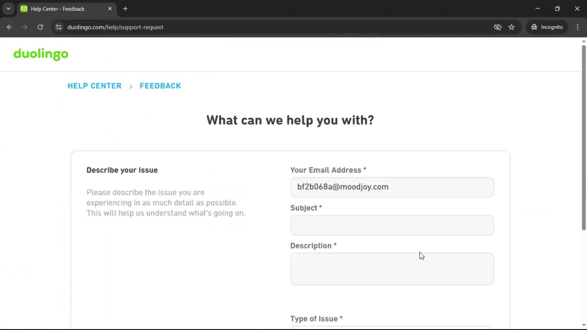 General browsing screenshot