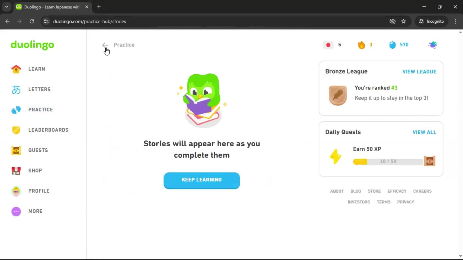 General browsing screenshot