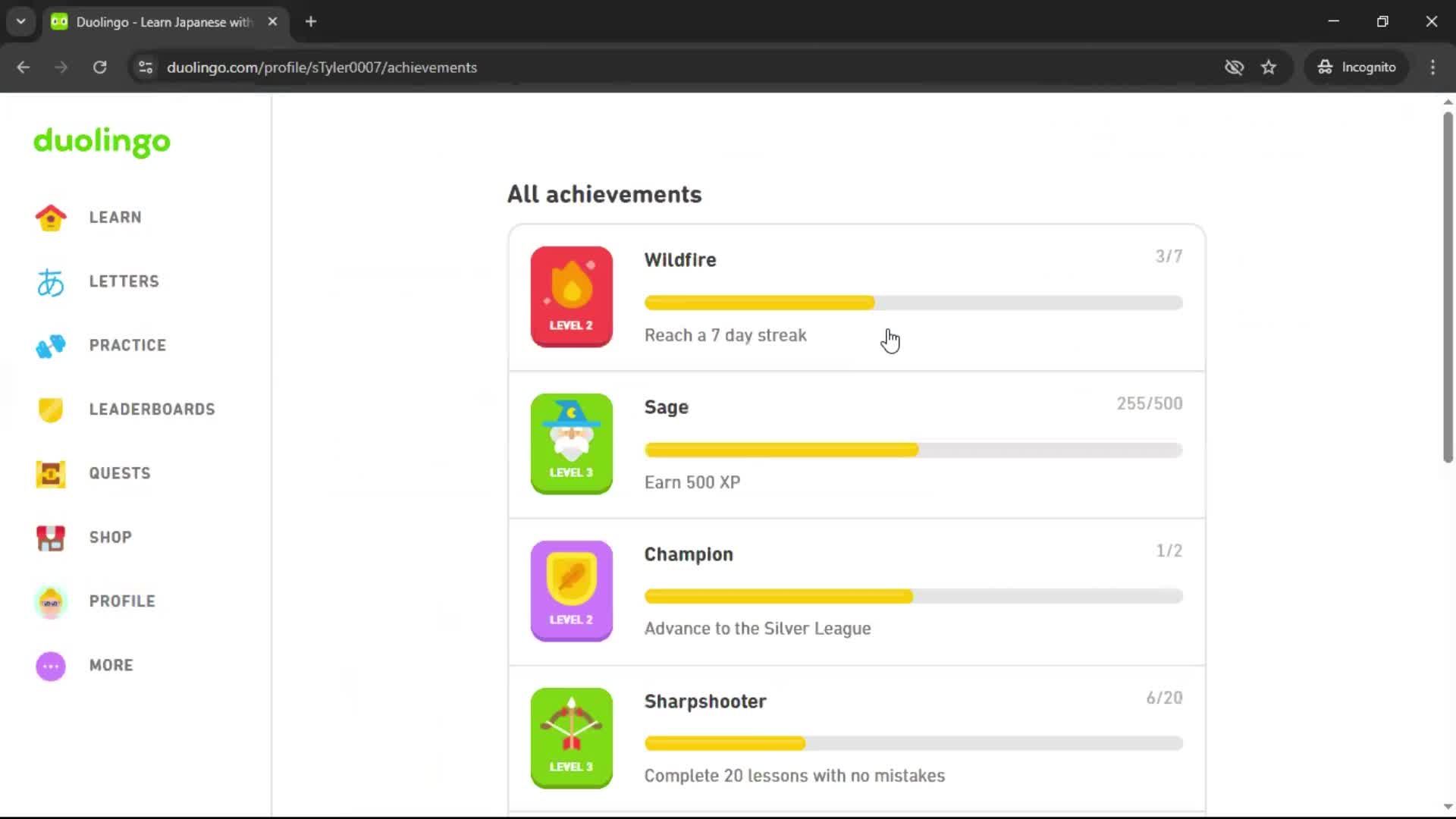 General browsing screenshot
