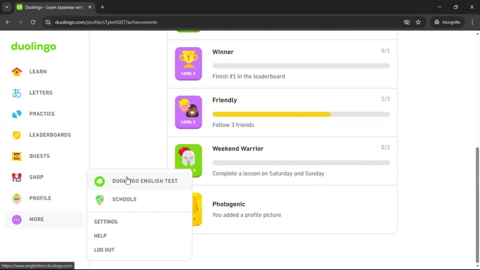 General browsing screenshot