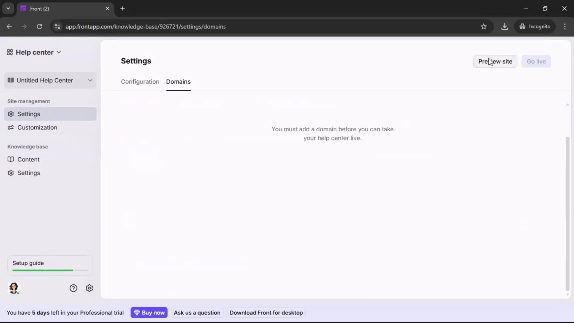 General browsing screenshot