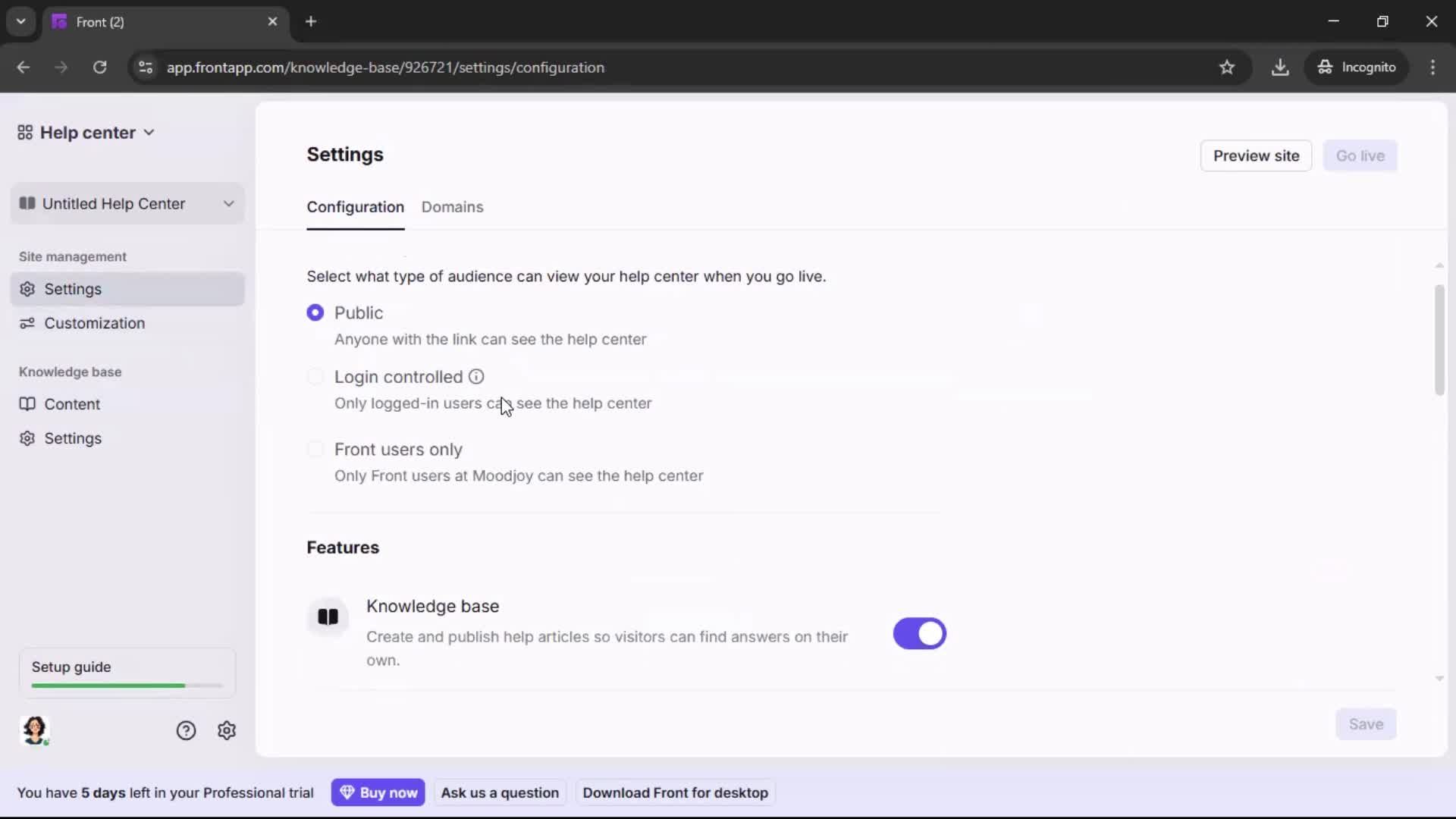 General browsing screenshot