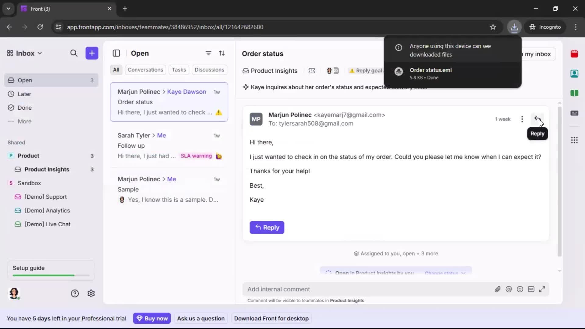 General browsing screenshot