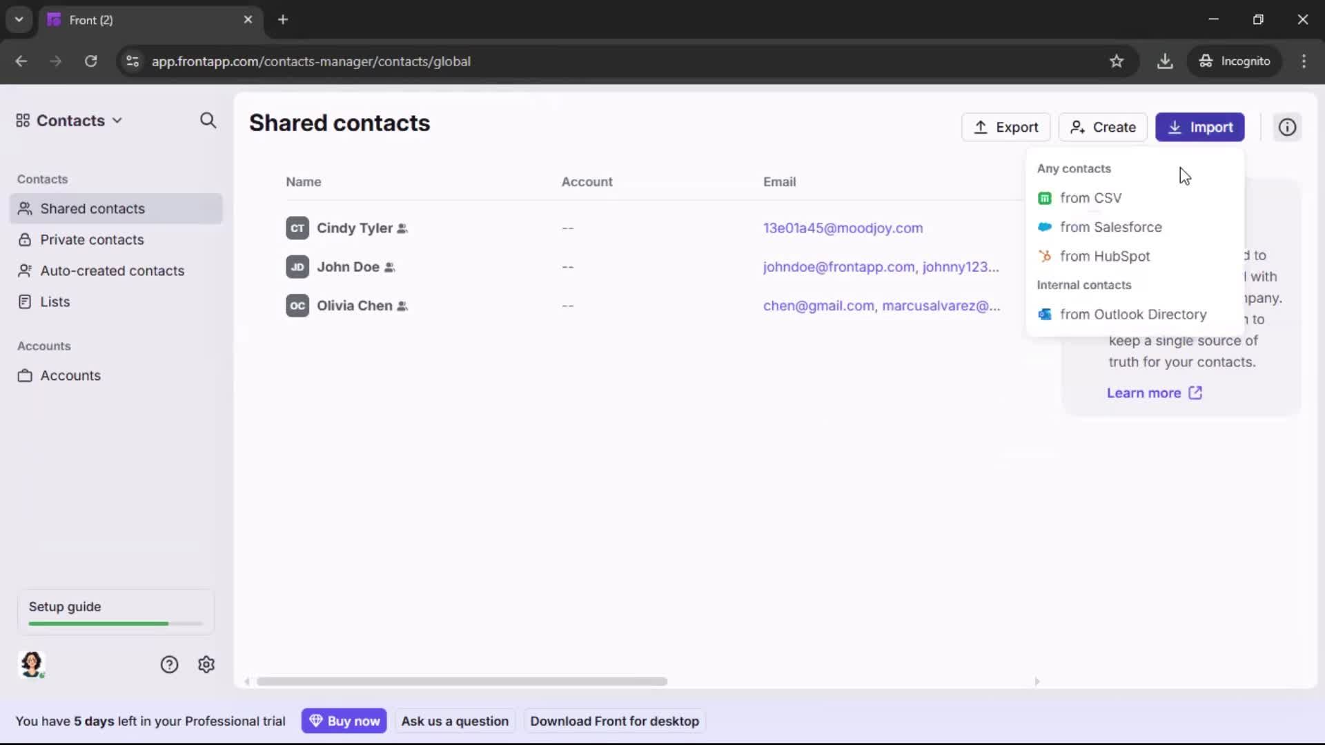 General browsing screenshot