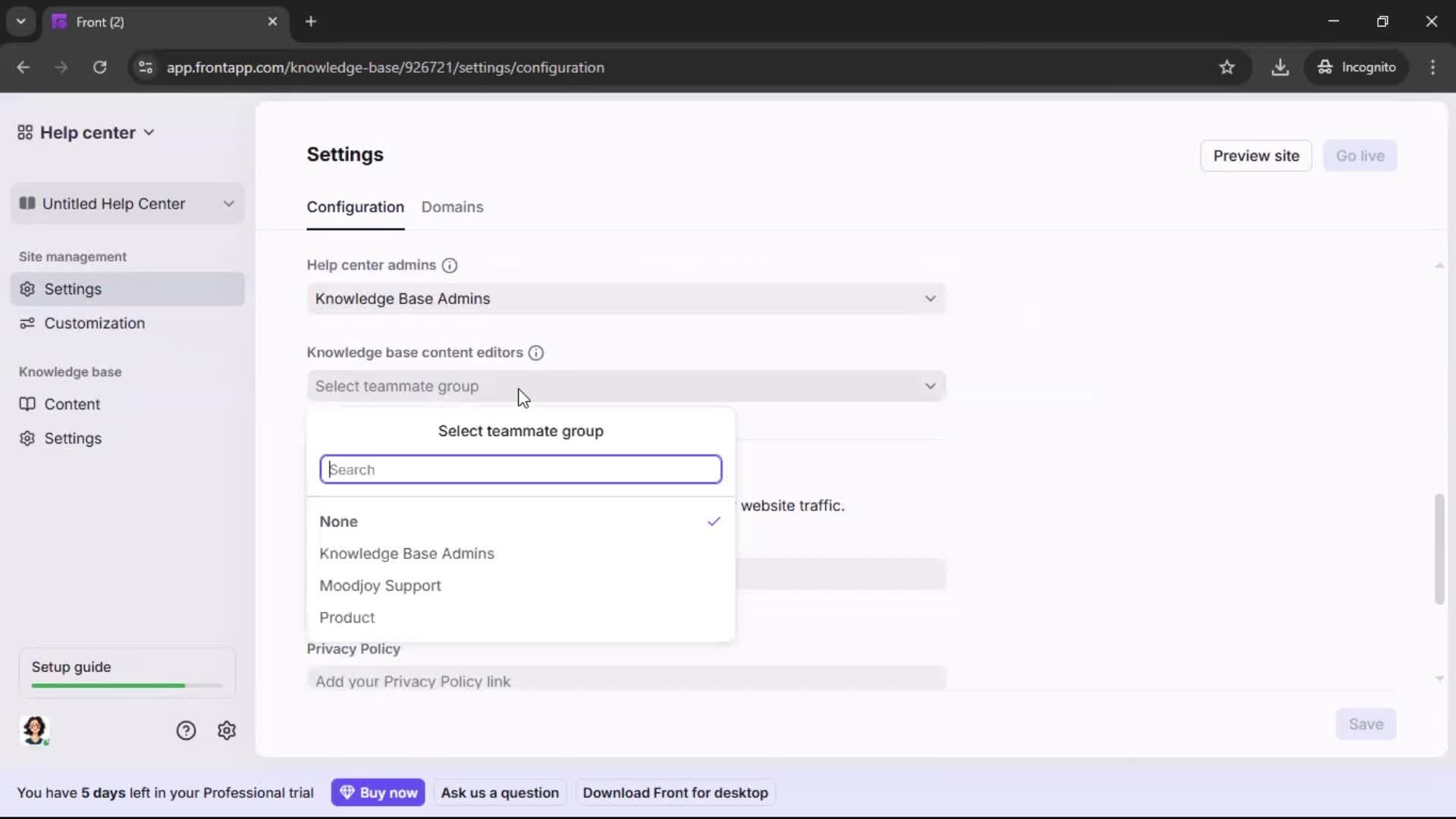 General browsing screenshot