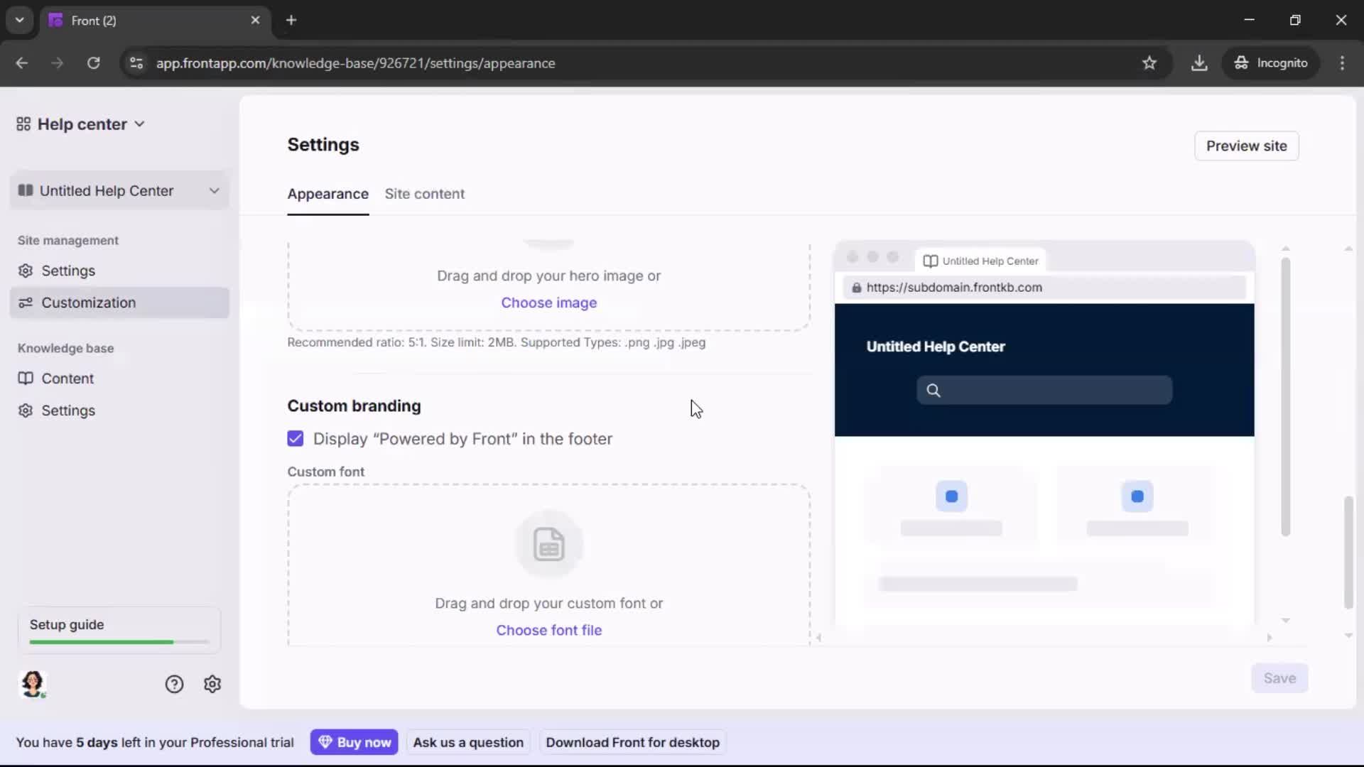 General browsing screenshot