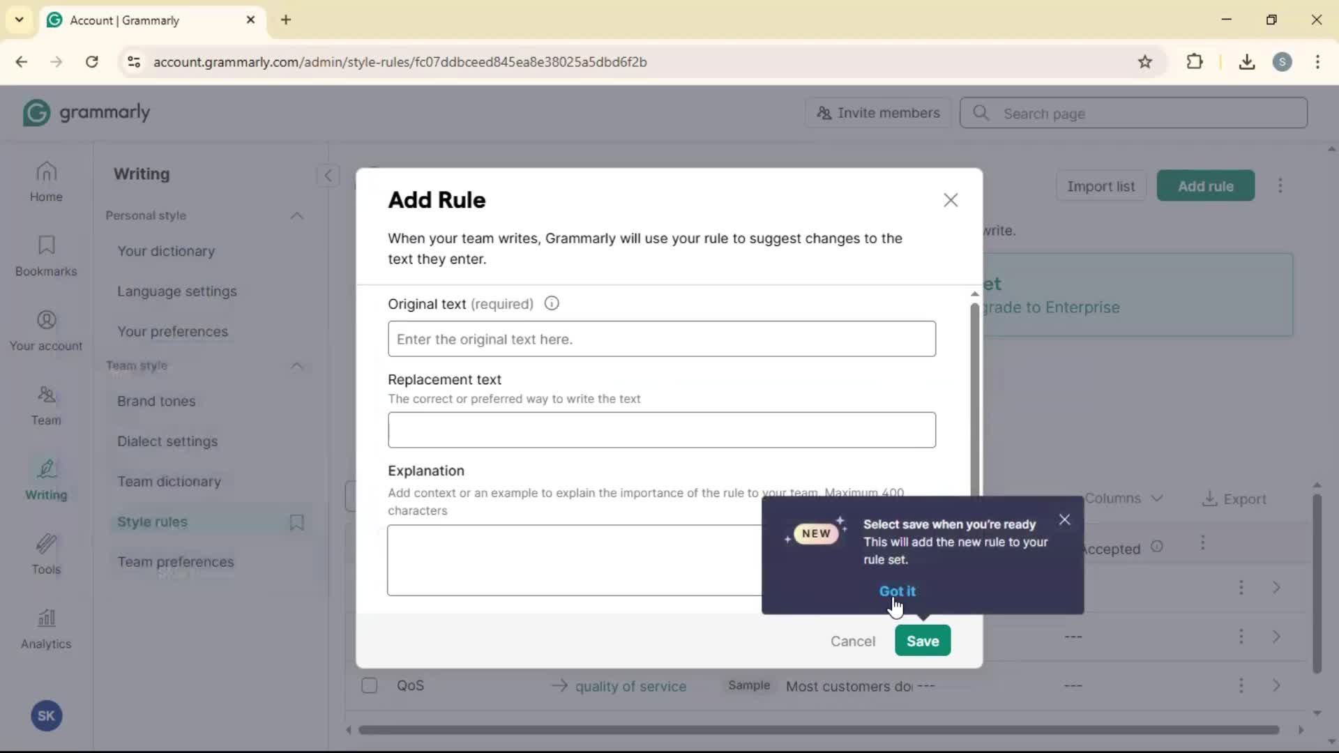 General browsing screenshot