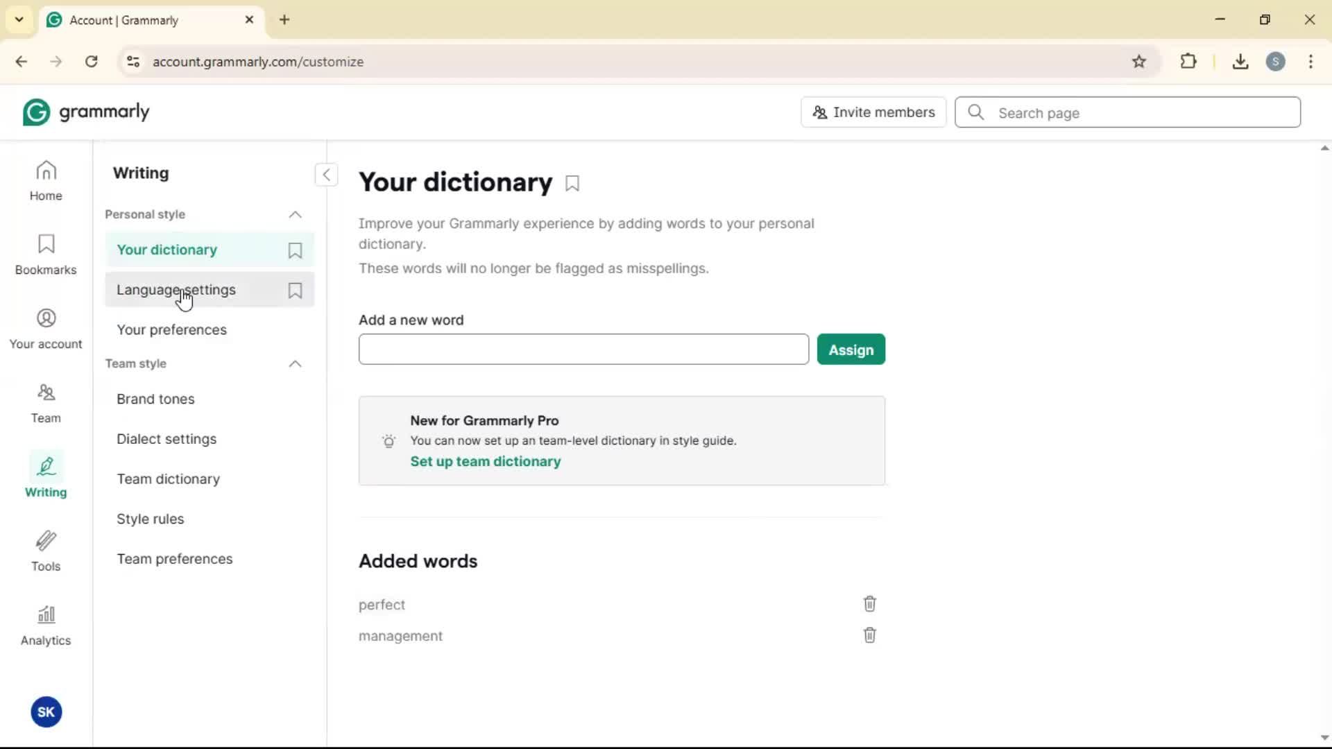 General browsing screenshot