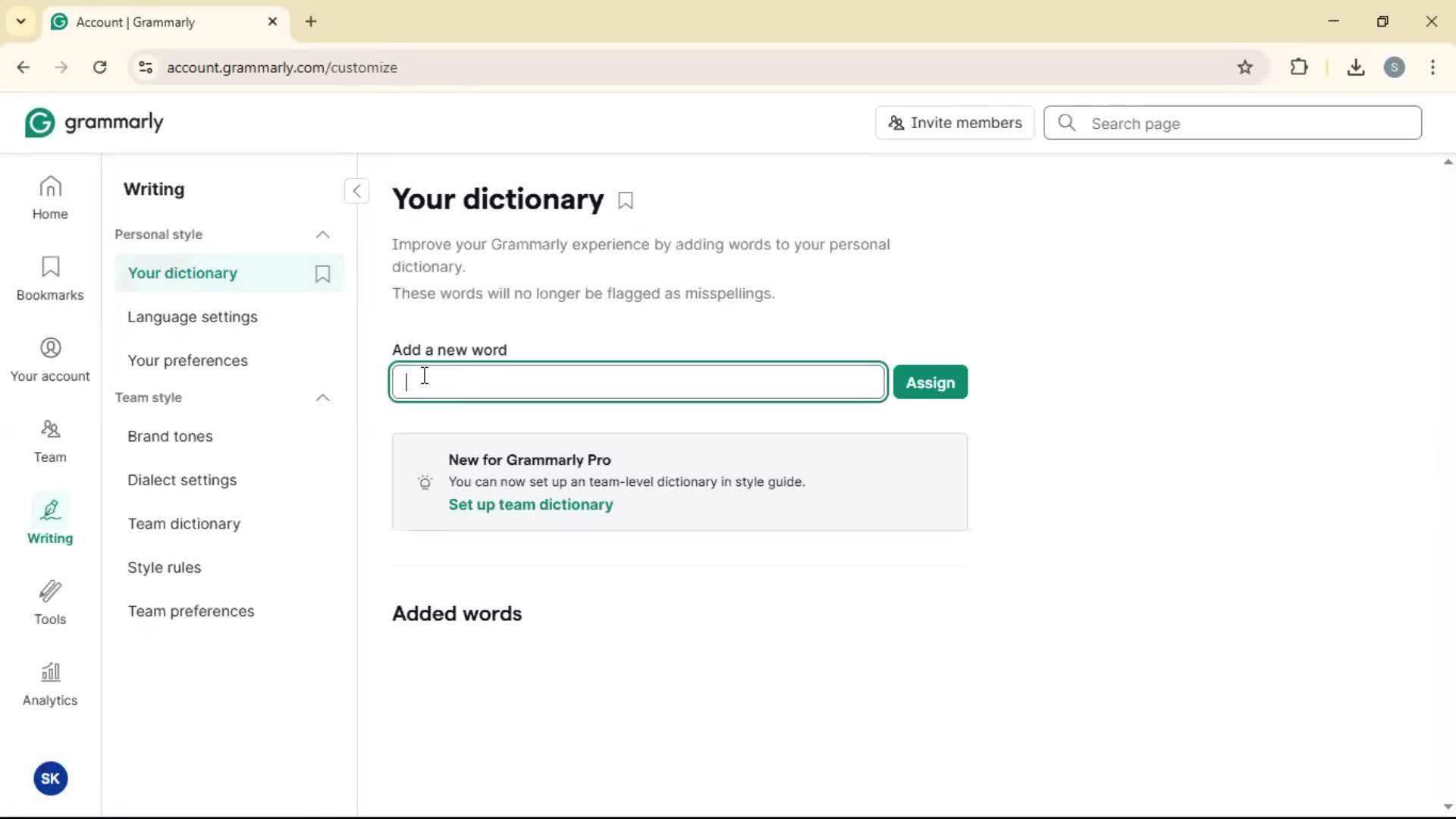 General browsing screenshot