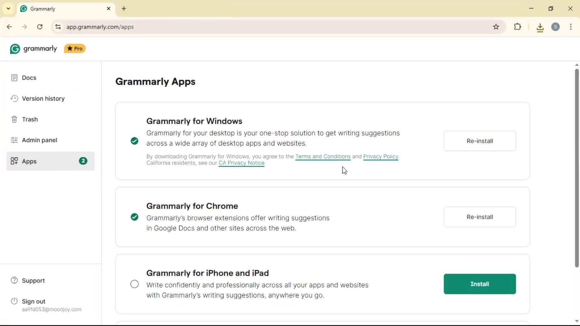 General browsing screenshot