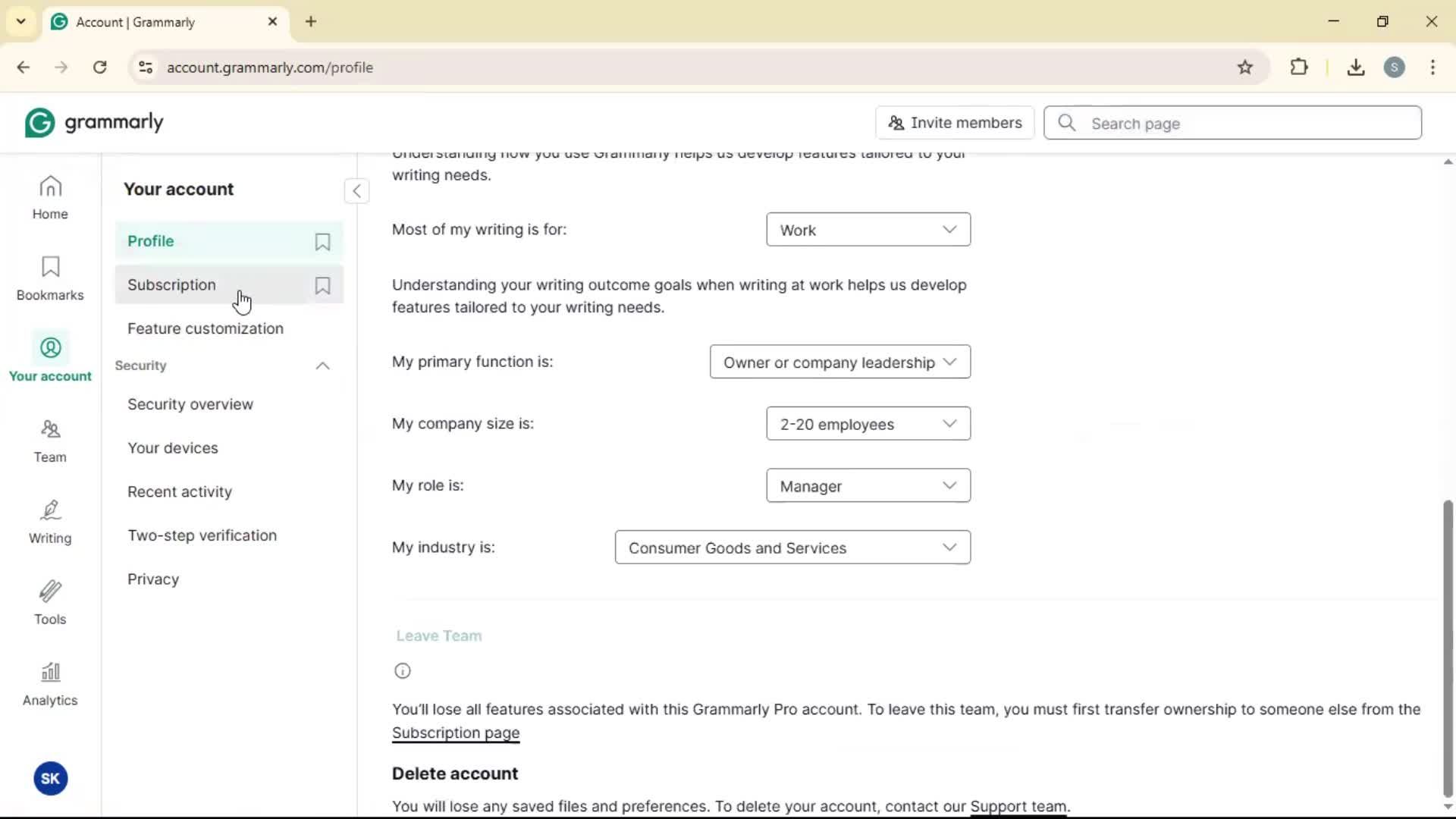 General browsing screenshot