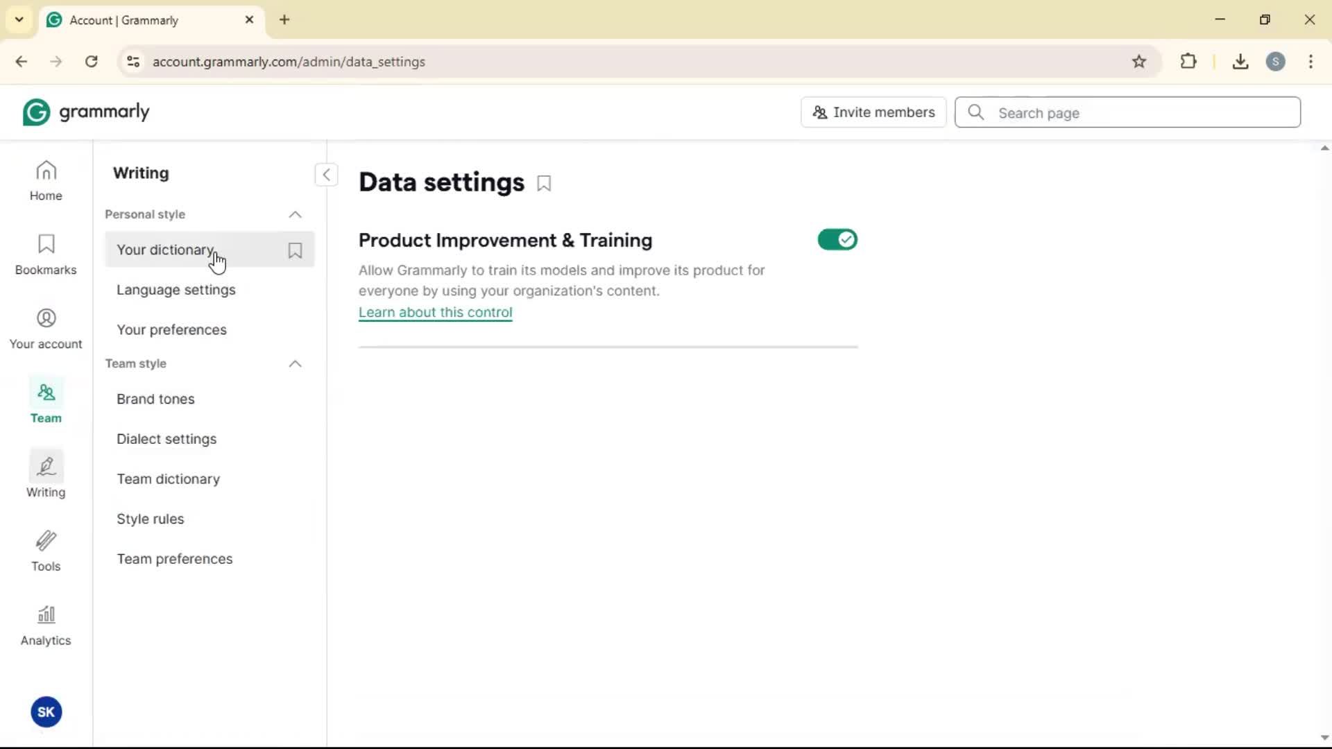 General browsing screenshot