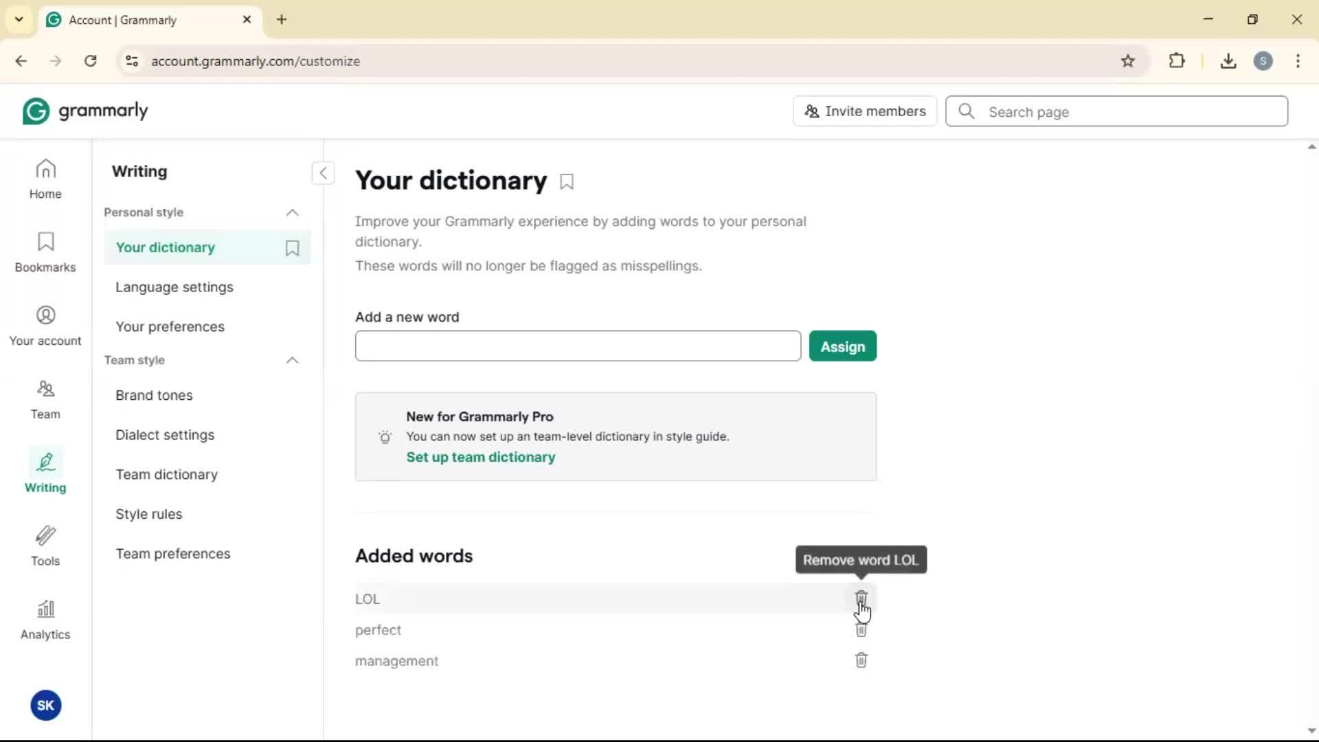 General browsing screenshot