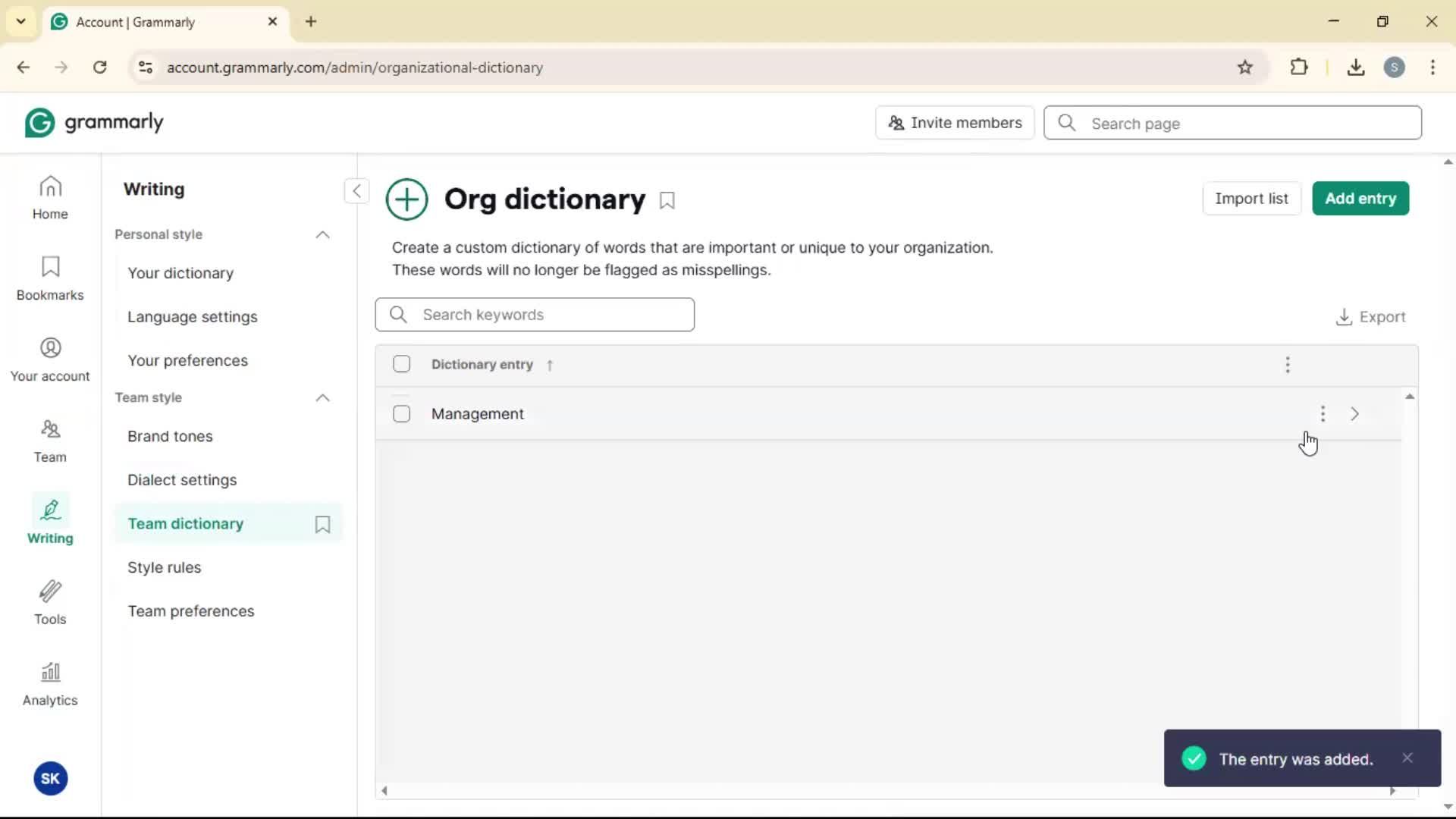 General browsing screenshot