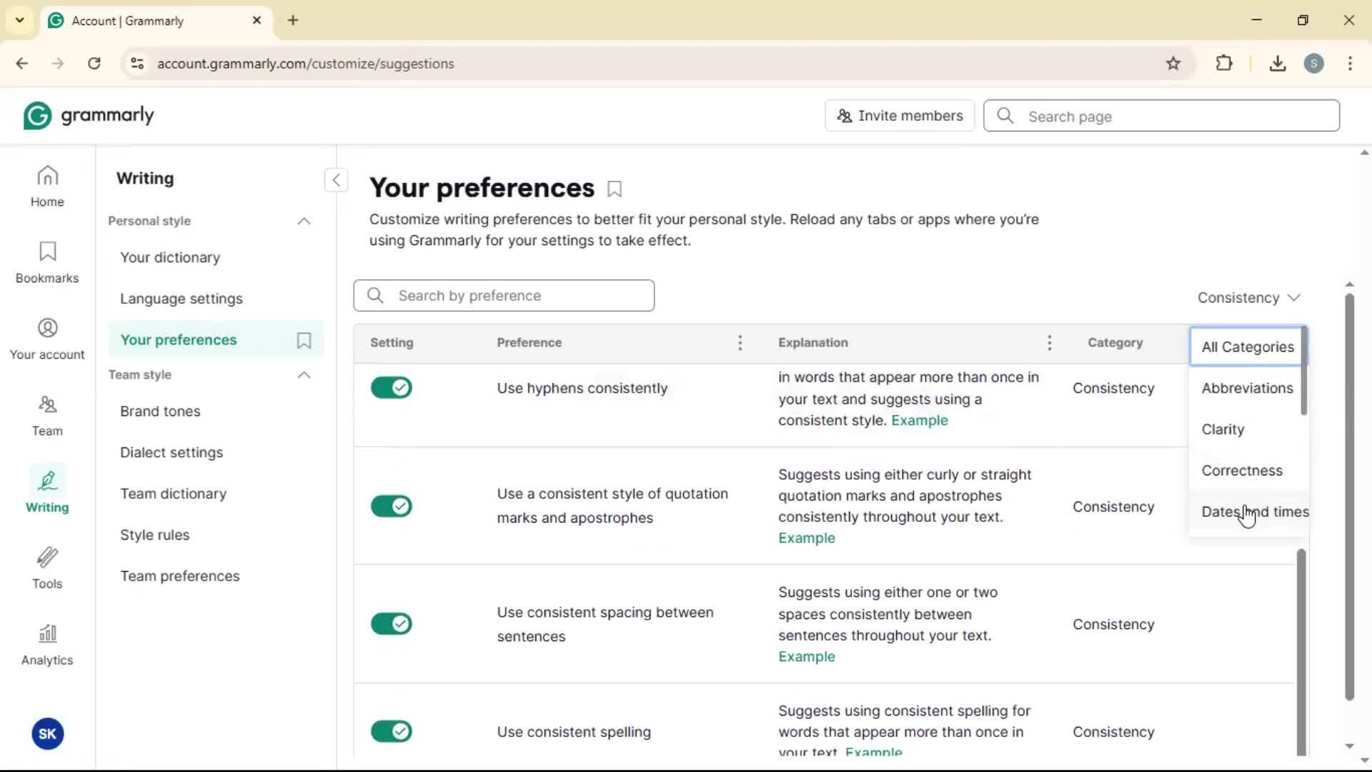General browsing screenshot