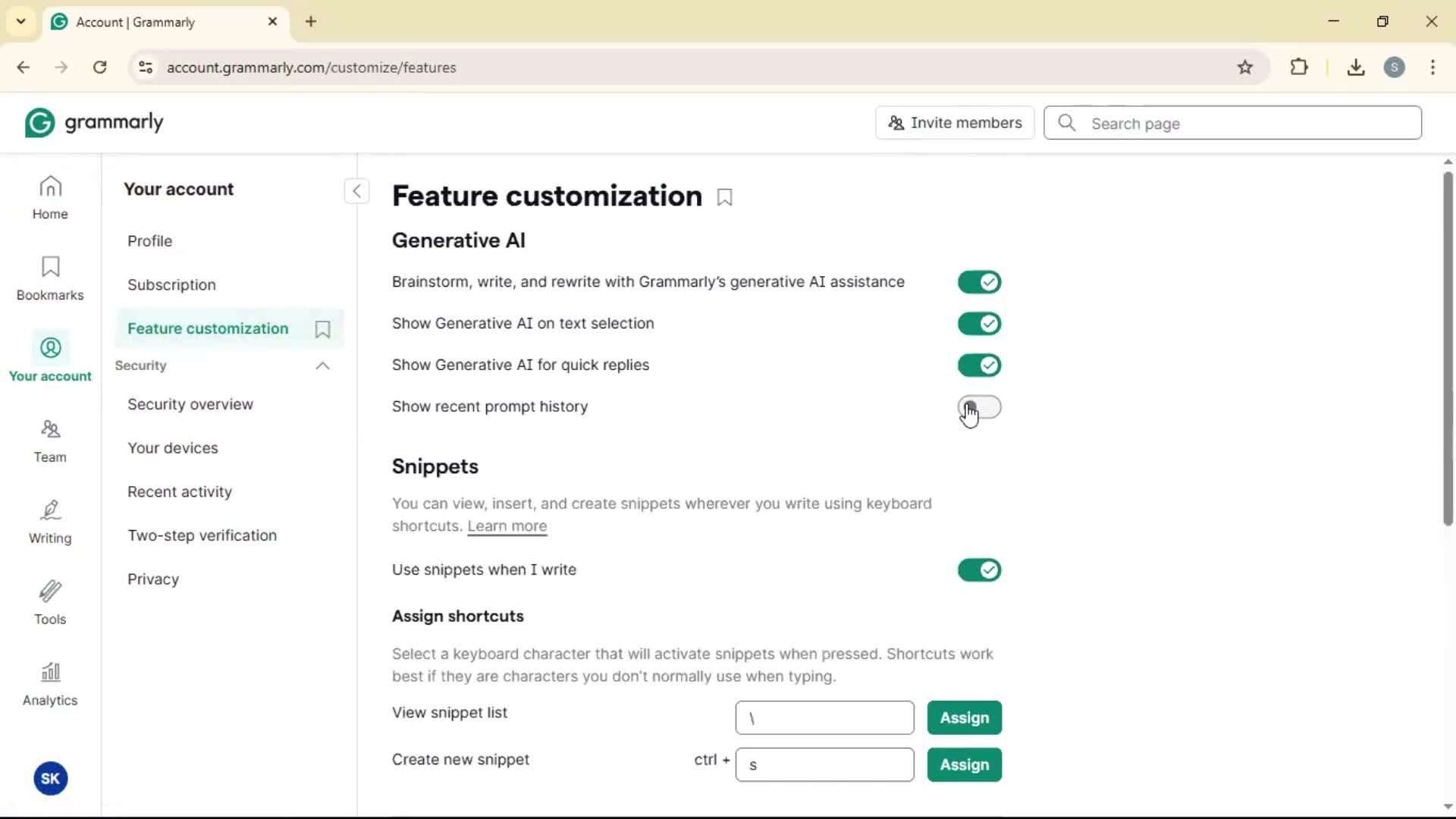 General browsing screenshot