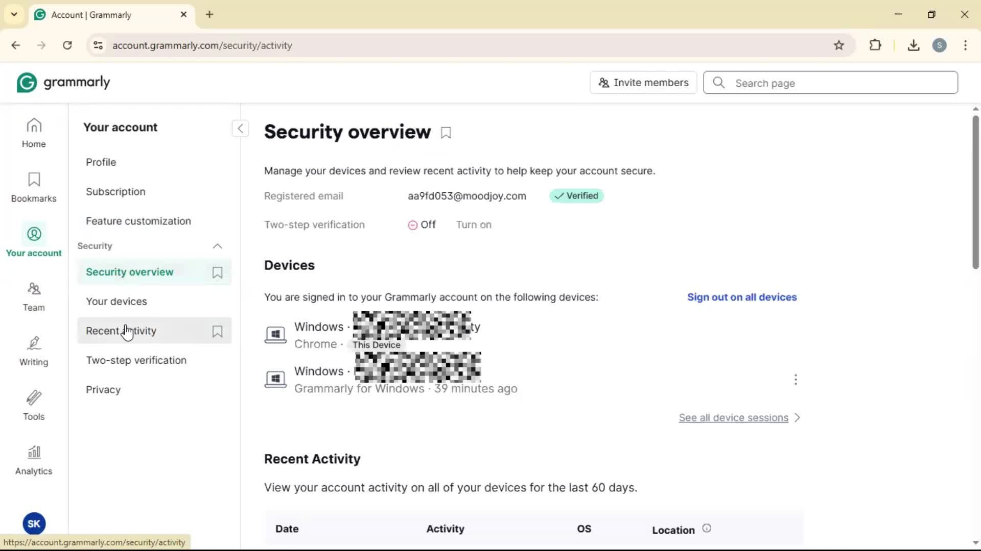 General browsing screenshot