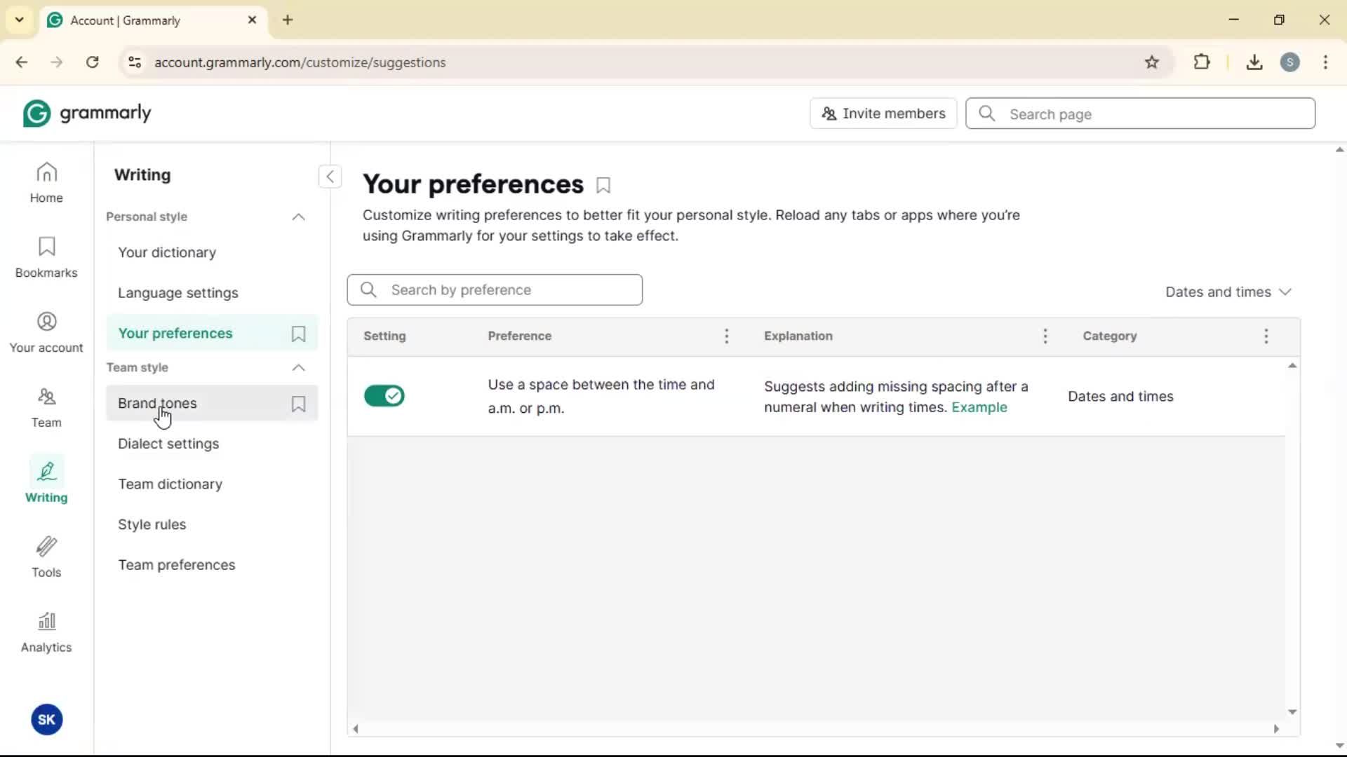 General browsing screenshot