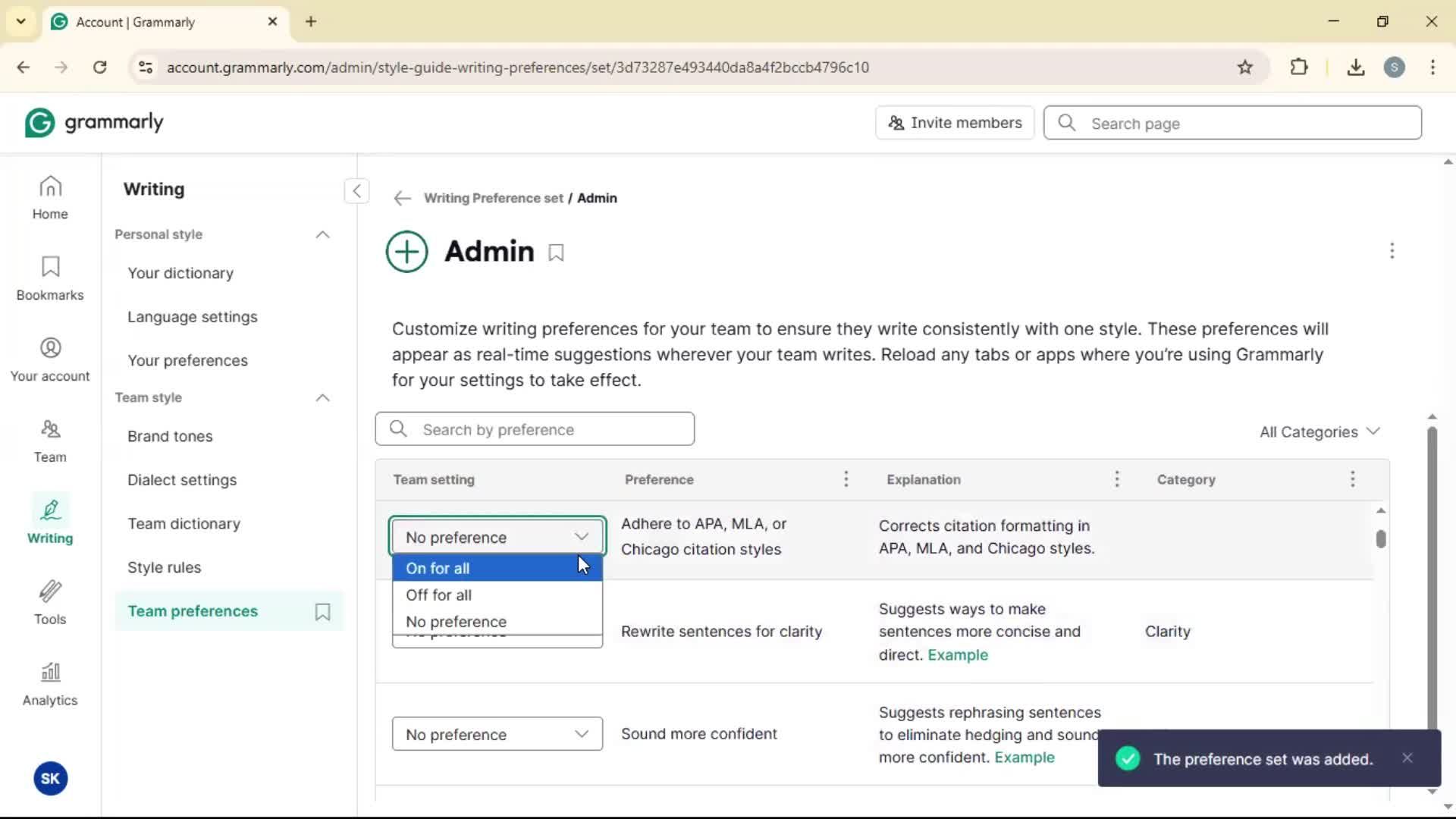 General browsing screenshot
