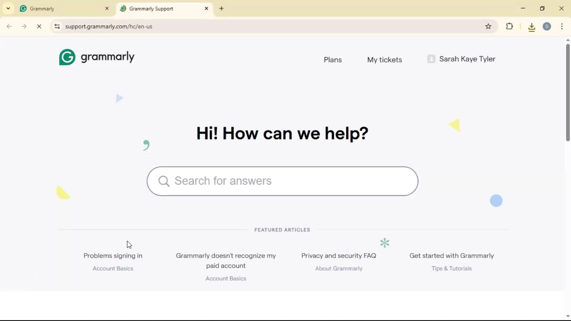 General browsing screenshot