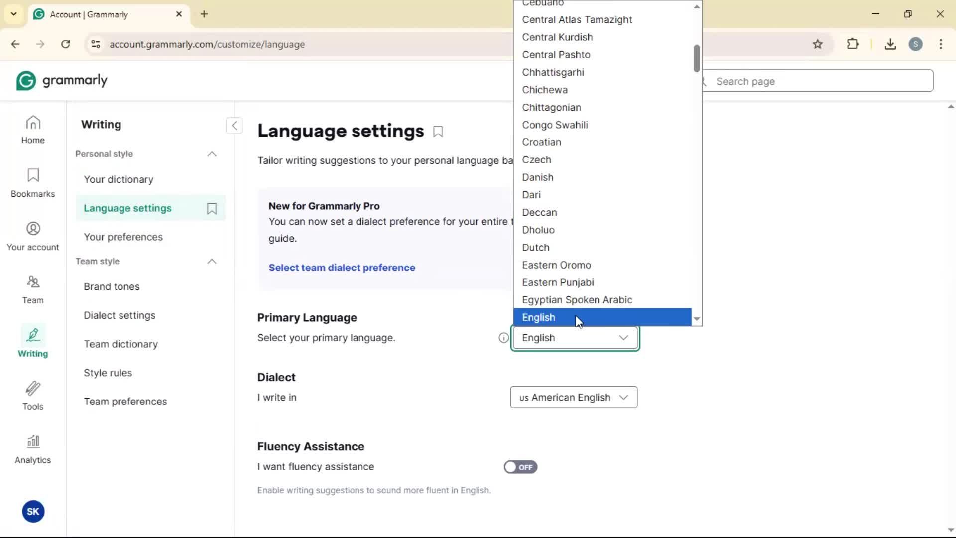 General browsing screenshot