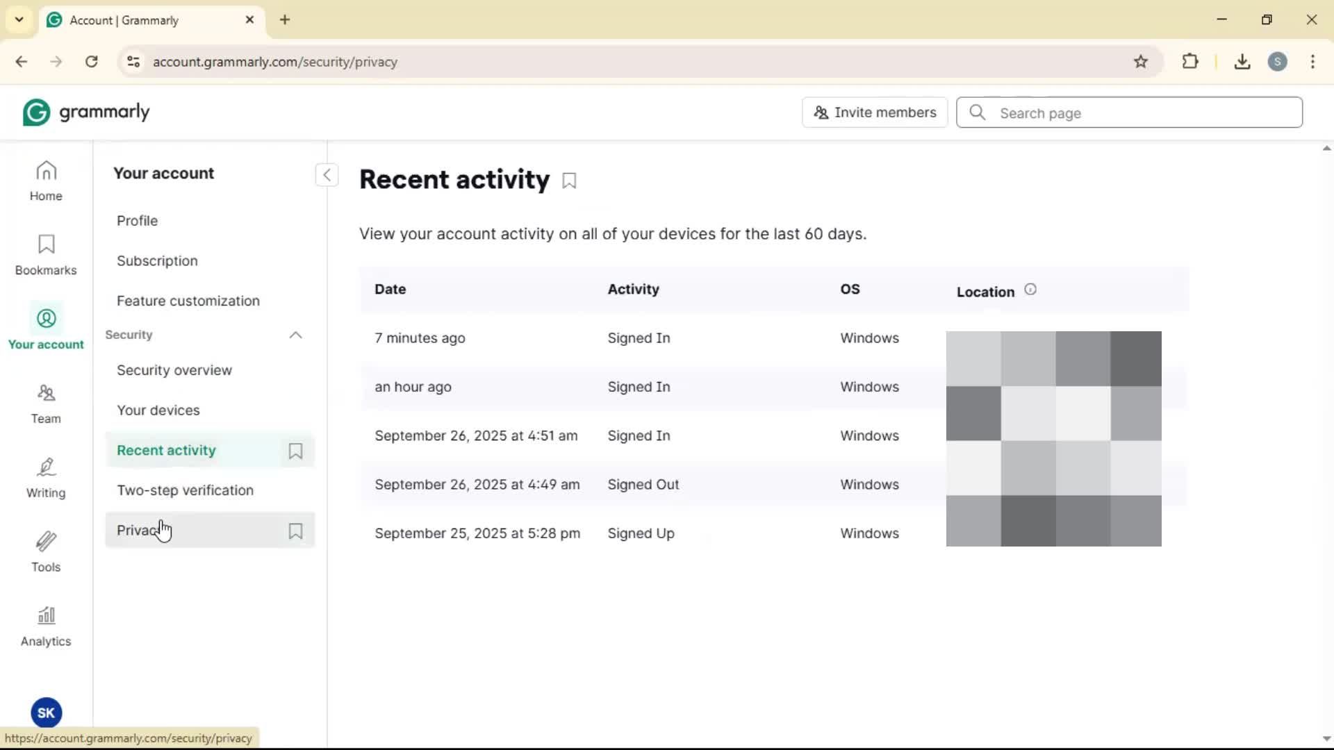 General browsing screenshot