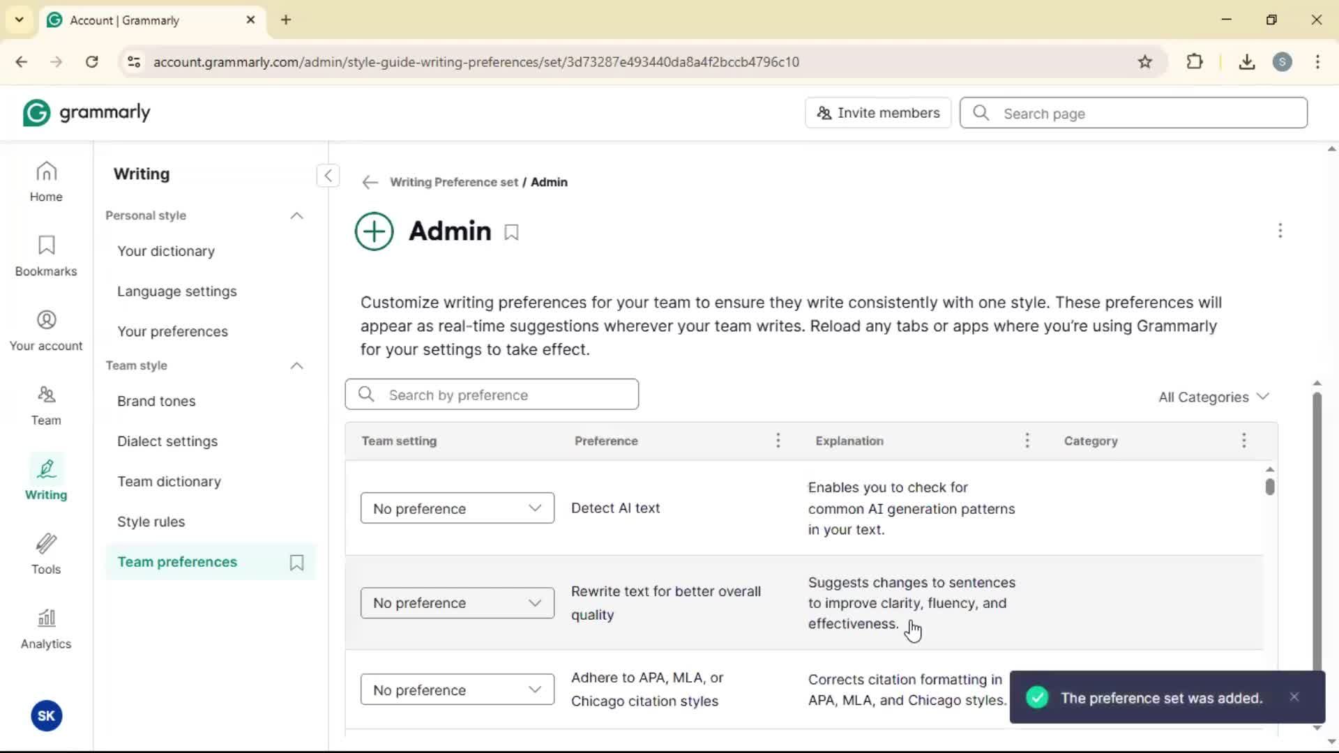 General browsing screenshot