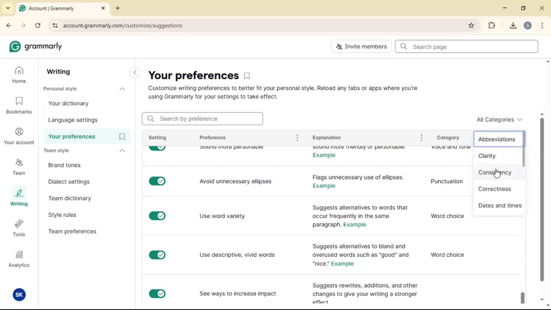 General browsing screenshot