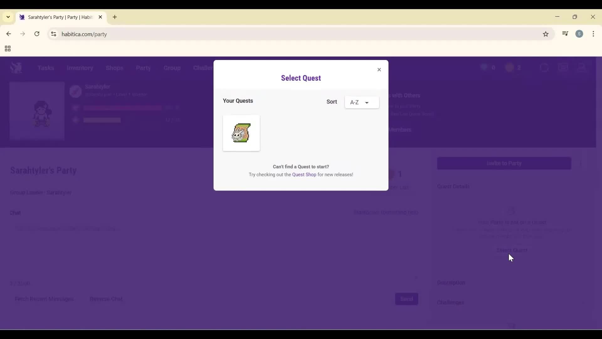 General browsing screenshot