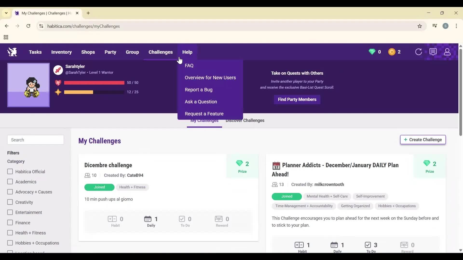 General browsing screenshot