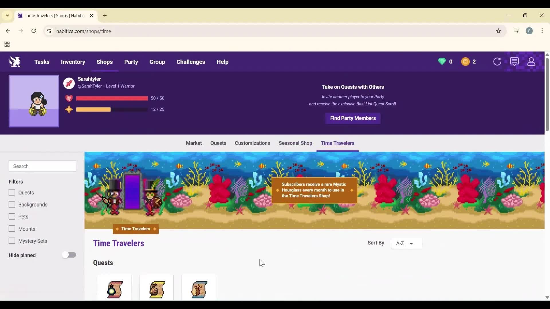 General browsing screenshot