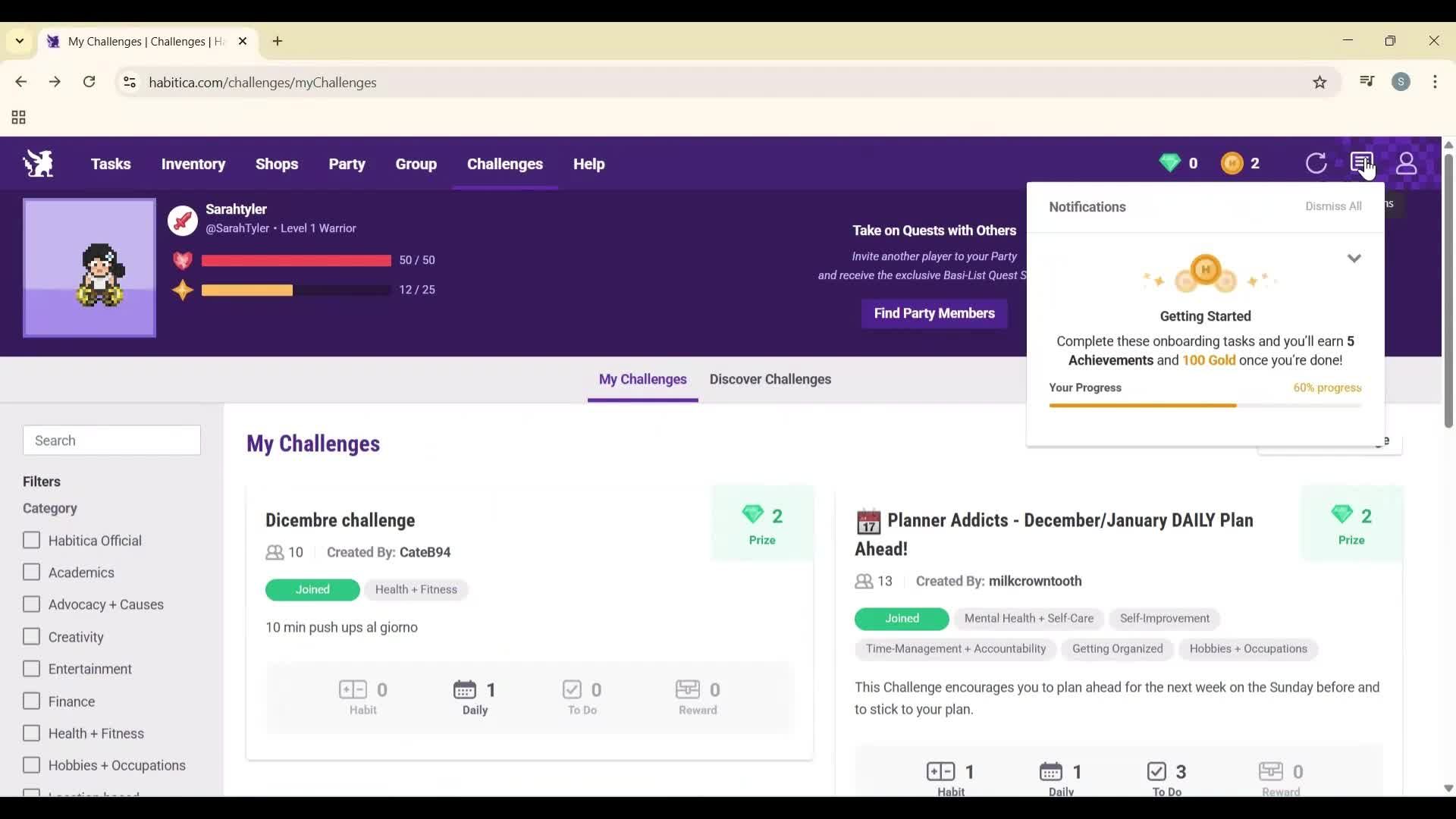 General browsing screenshot