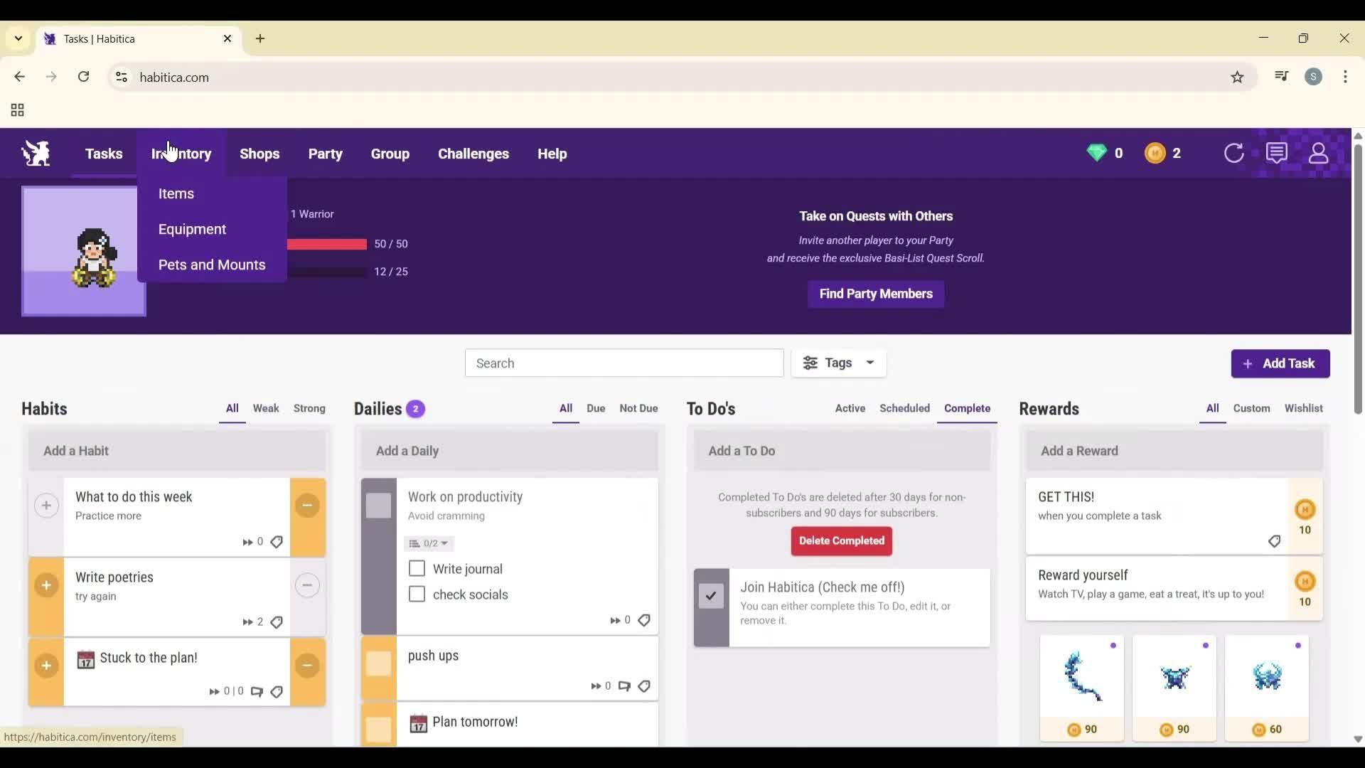 General browsing screenshot