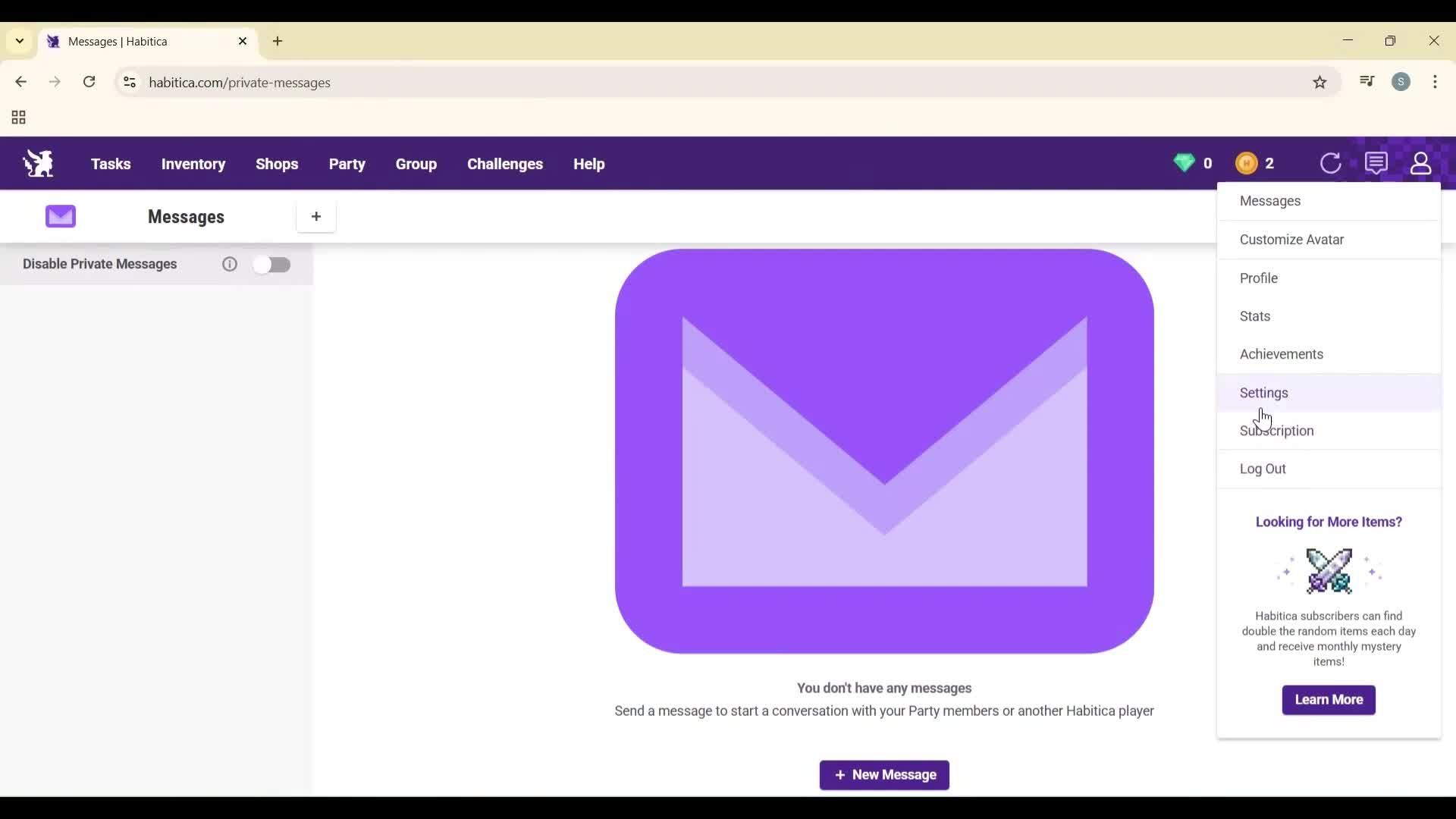 General browsing screenshot