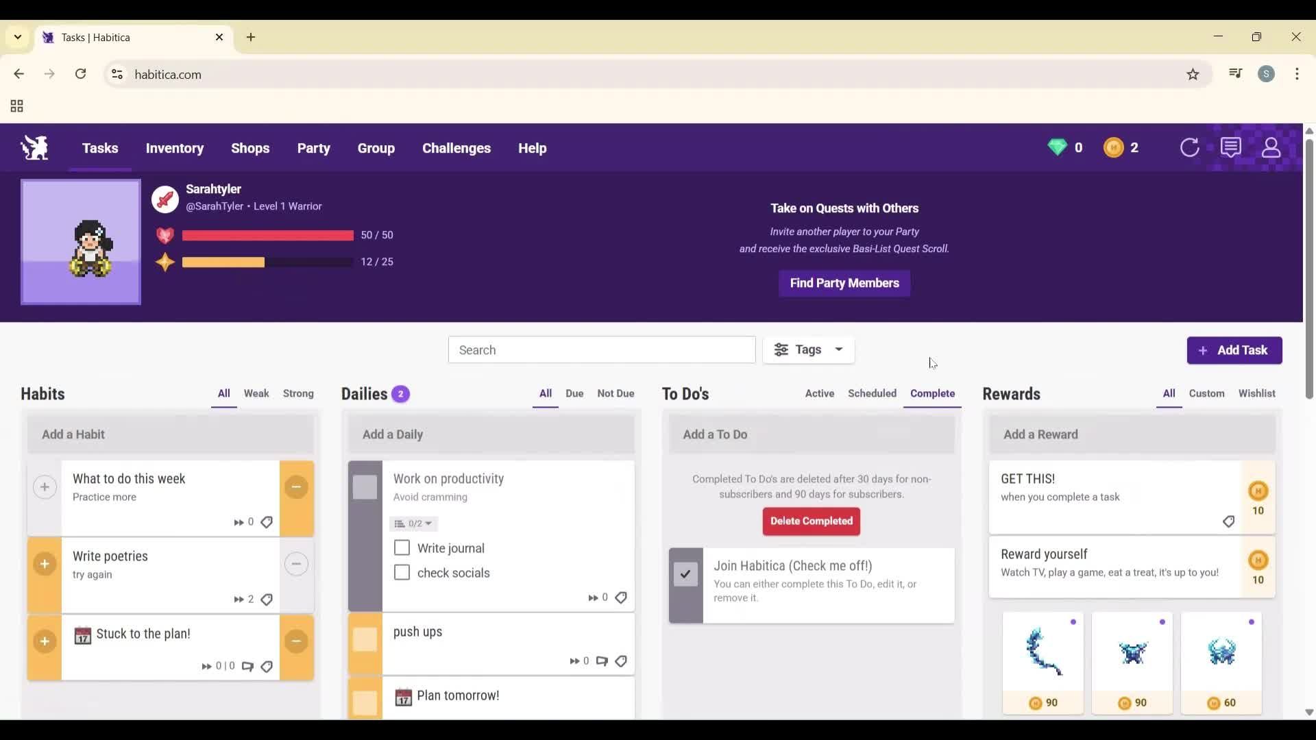 General browsing screenshot