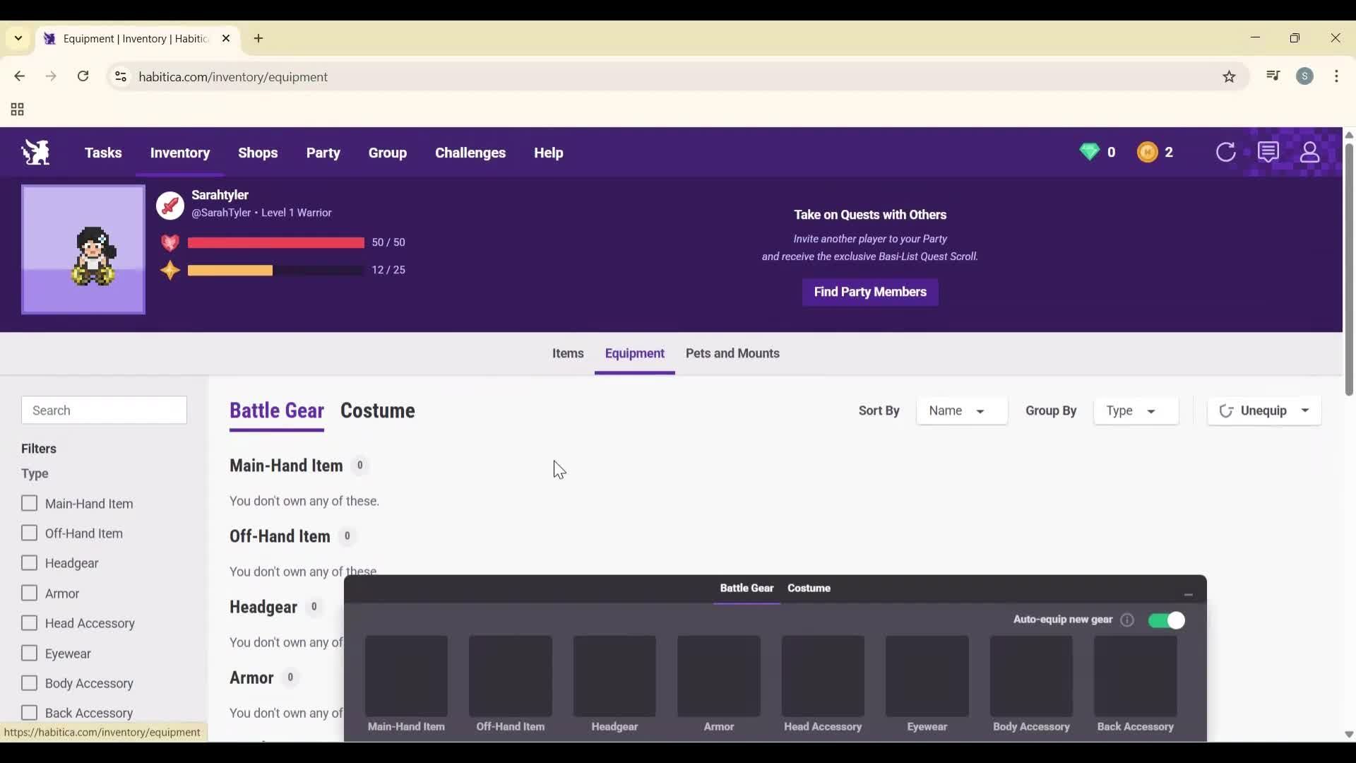 General browsing screenshot