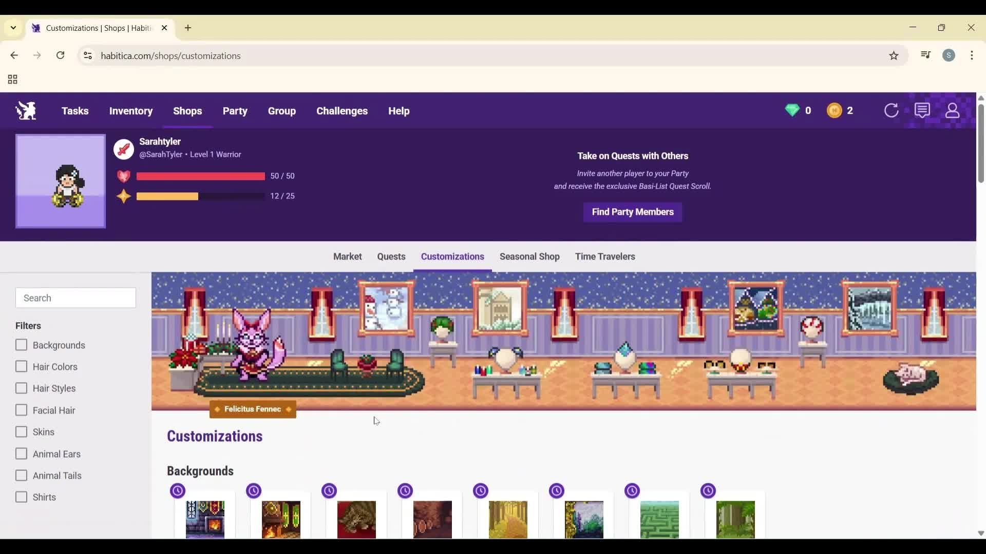 General browsing screenshot