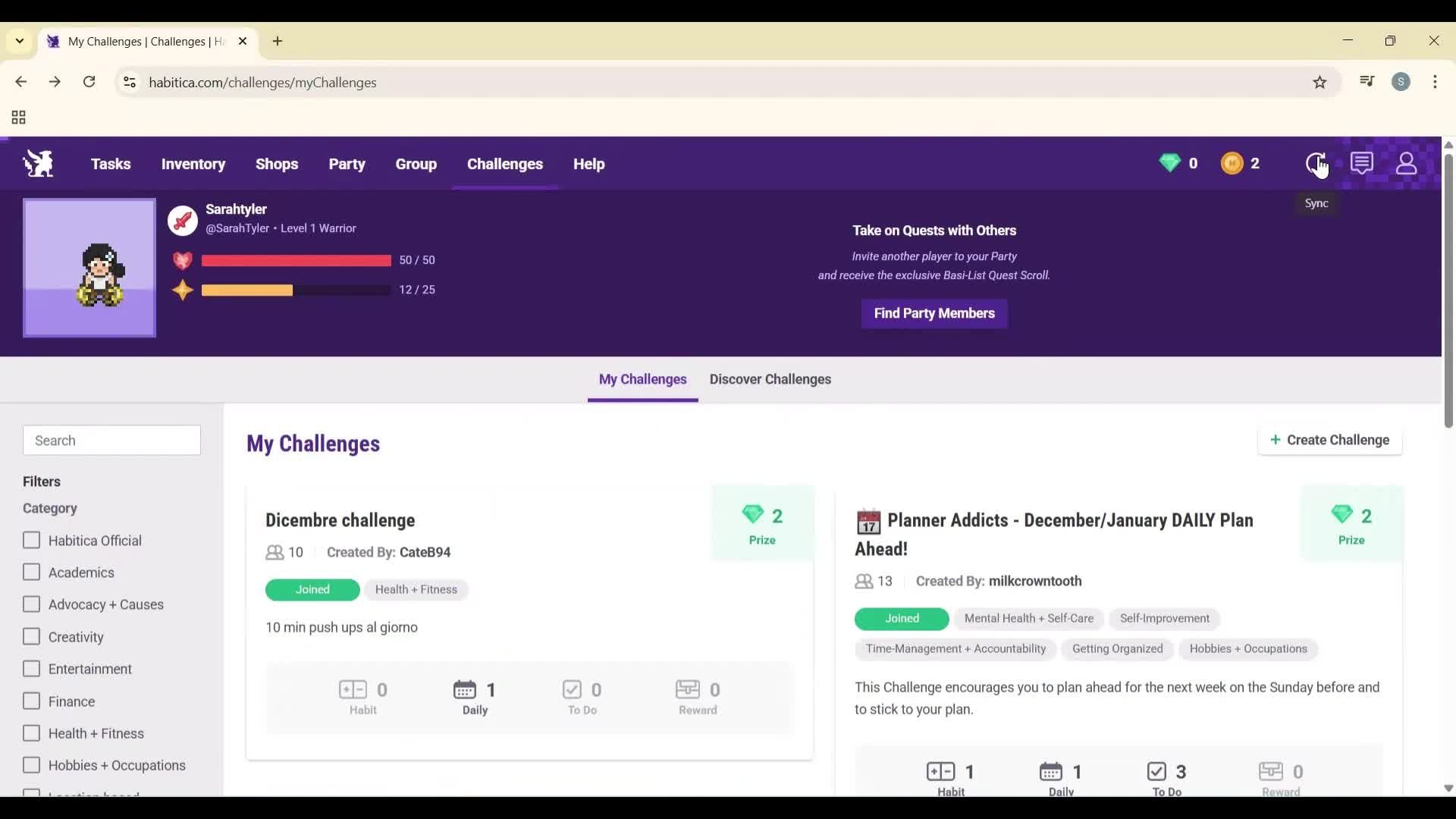 General browsing screenshot