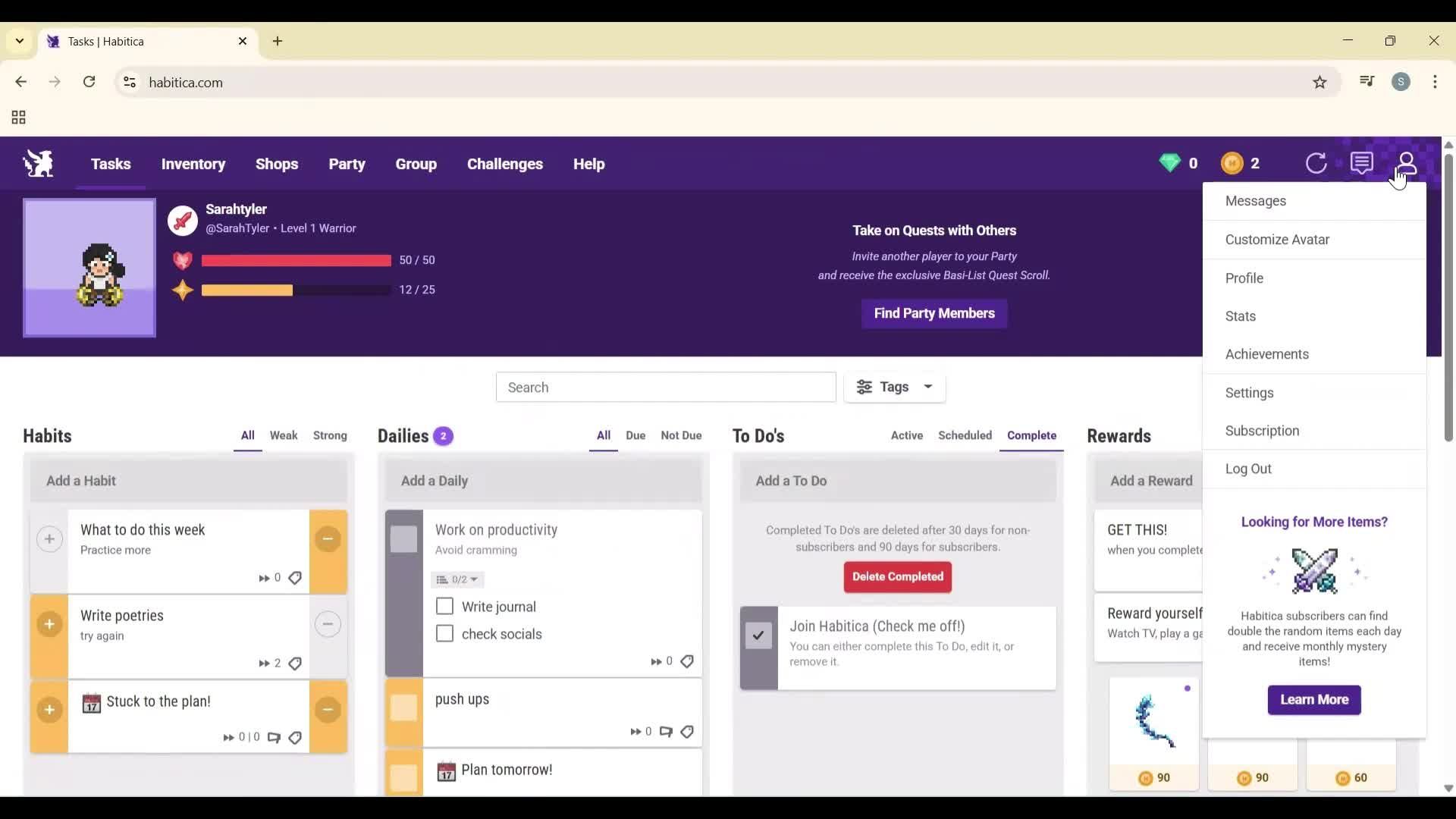 General browsing screenshot