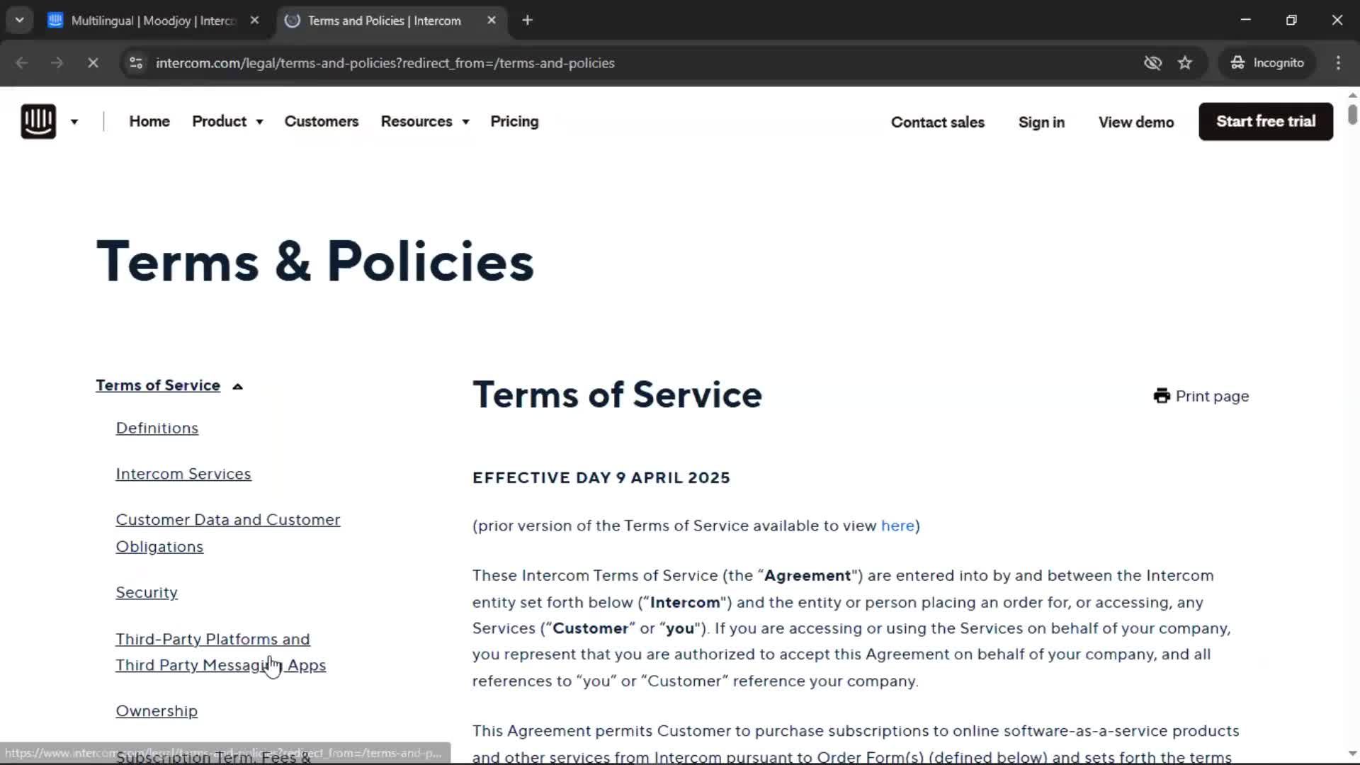 General browsing screenshot