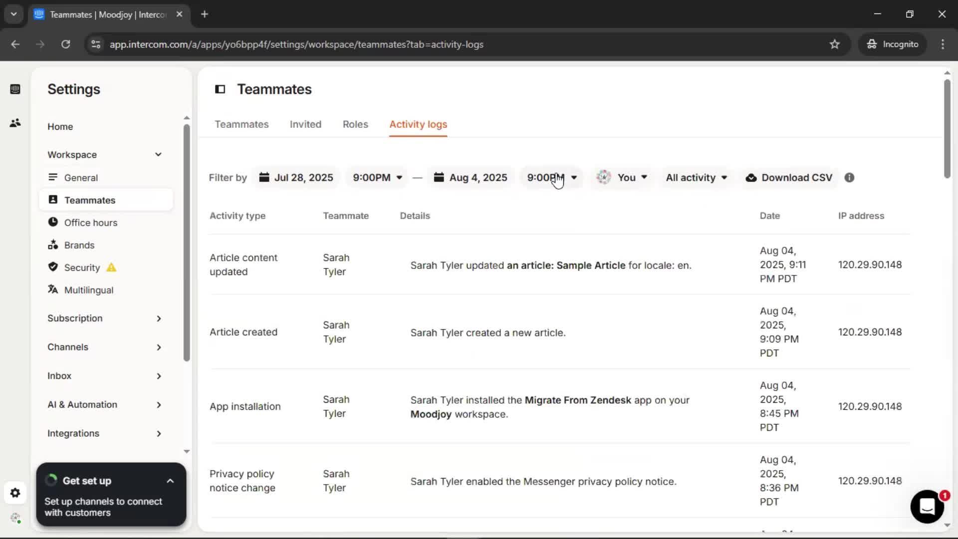General browsing screenshot