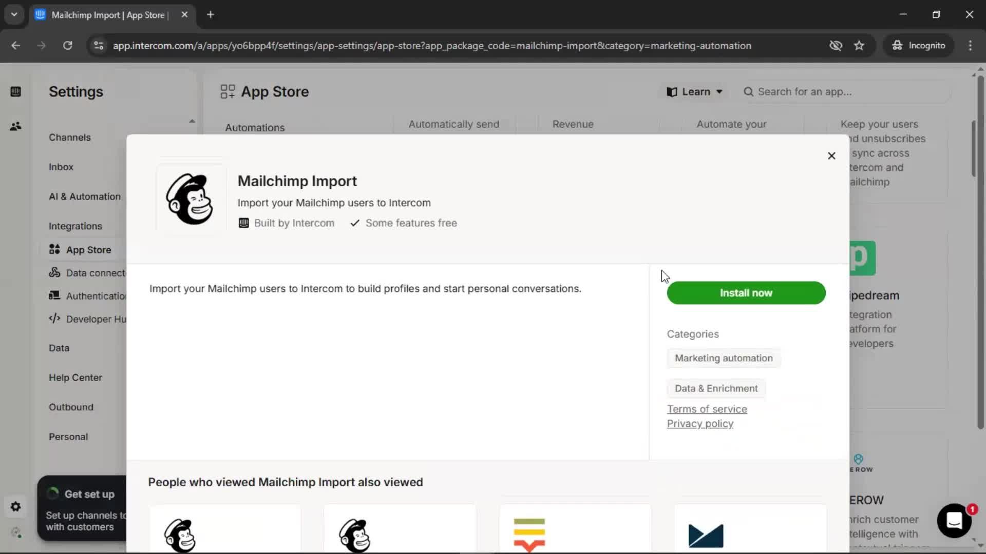 General browsing screenshot