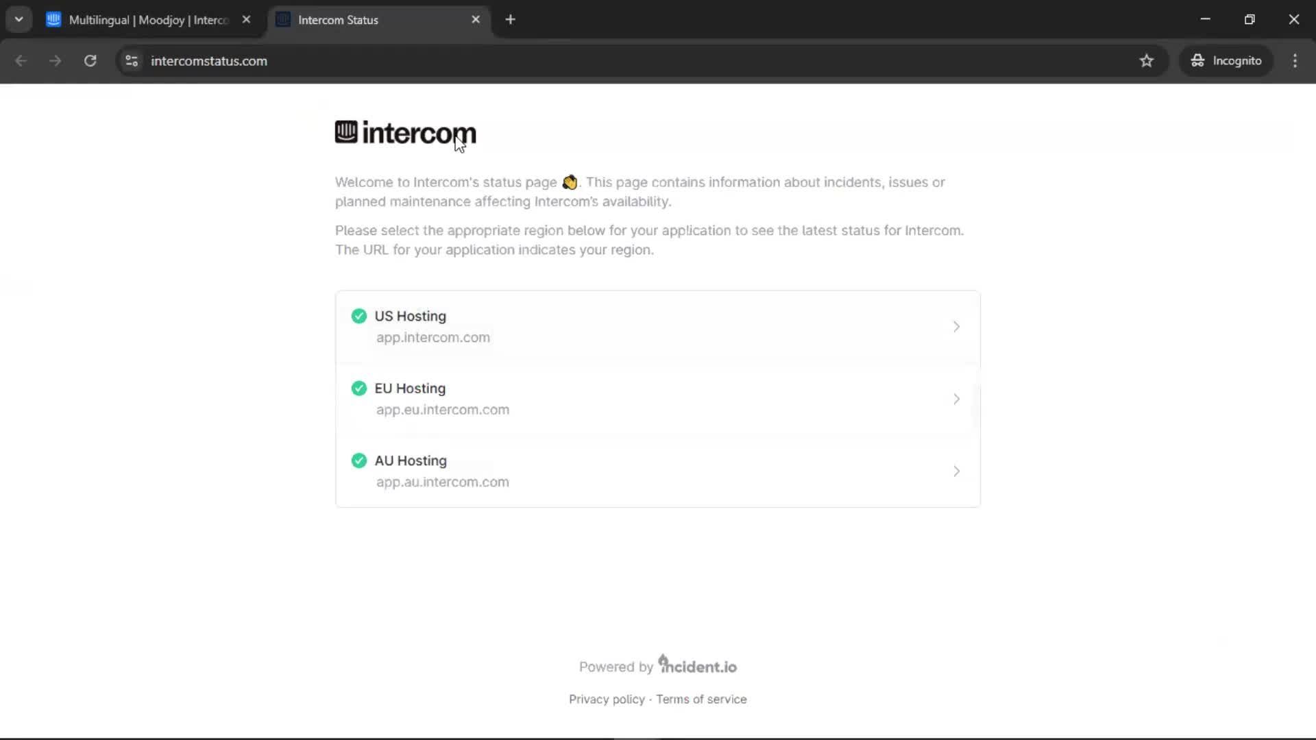General browsing screenshot