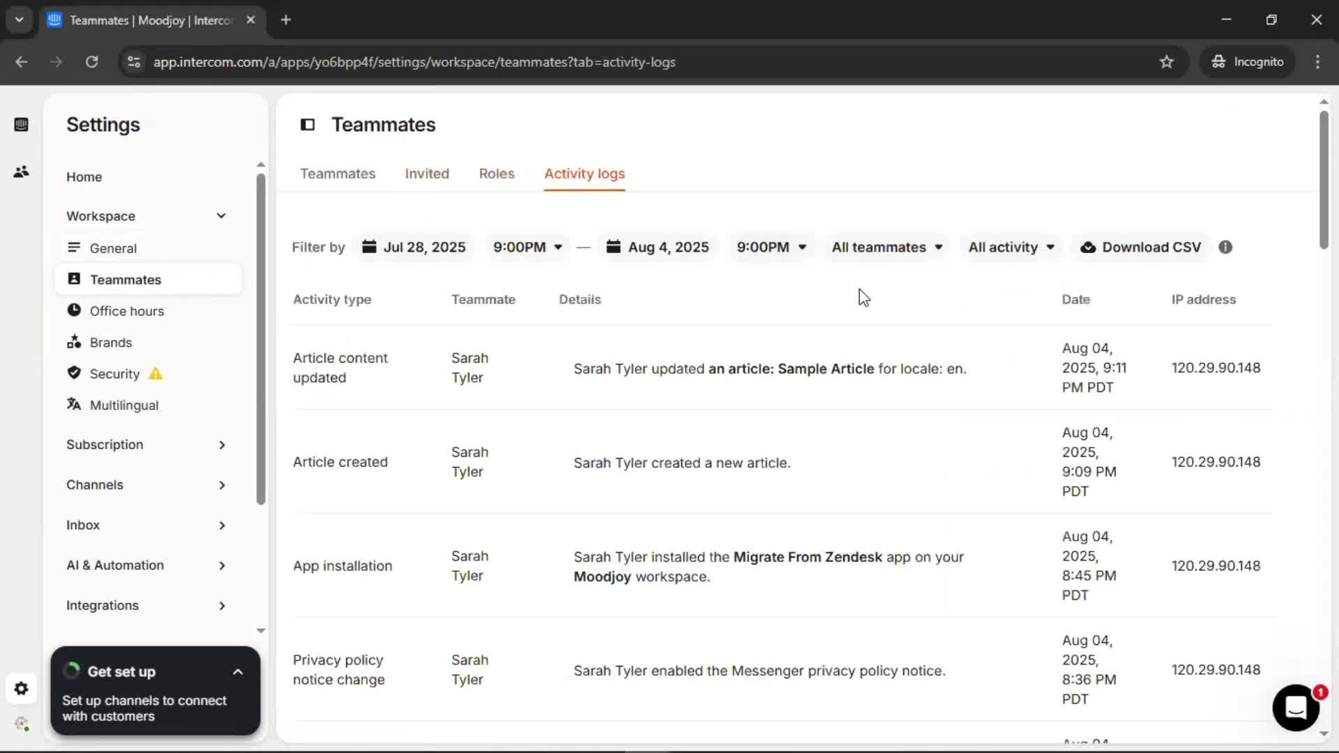 General browsing screenshot